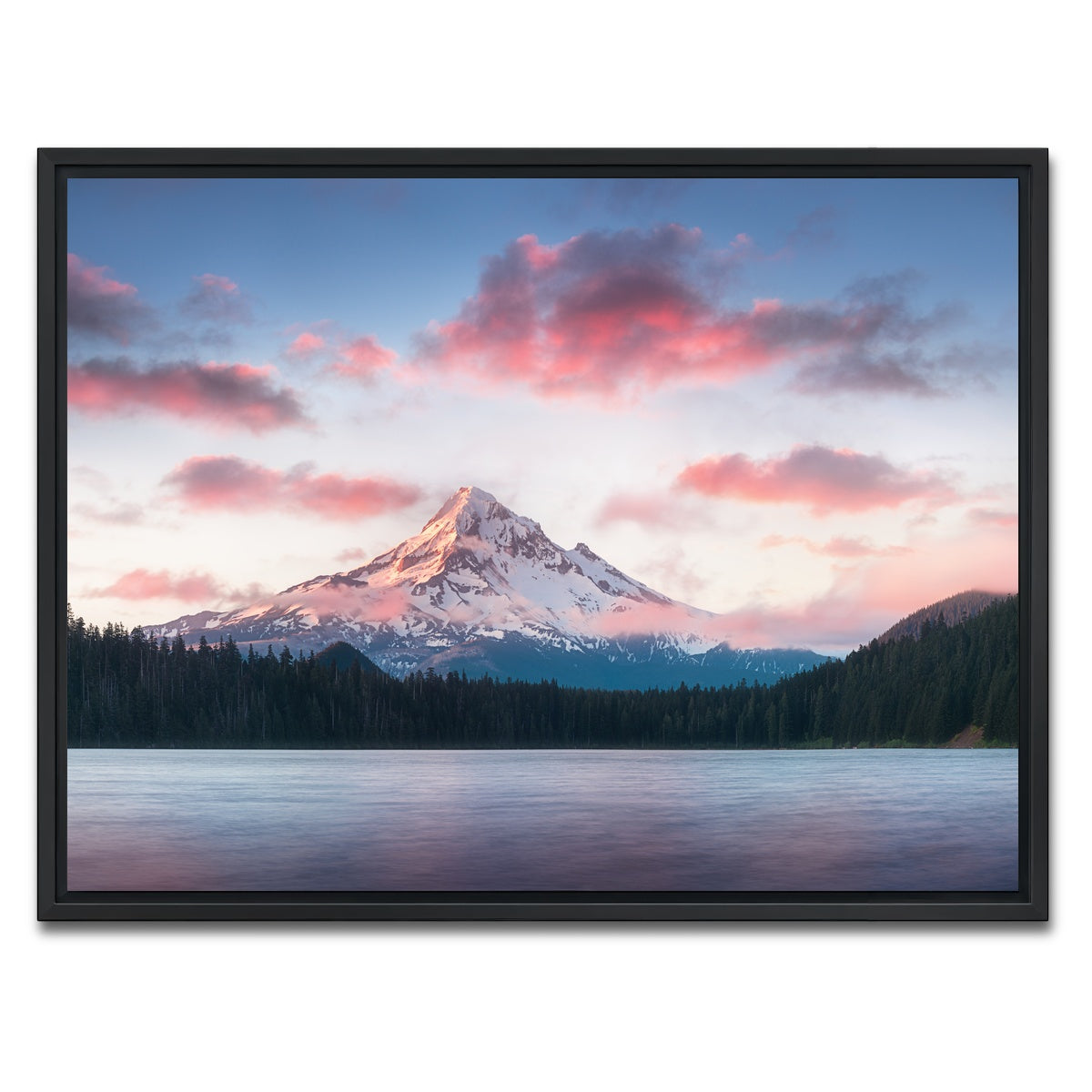 AUTO-MOCKUP WHITE | Mount Hood - Lost Lake | 1 Piece | Black Framed Canvas | group=4x3