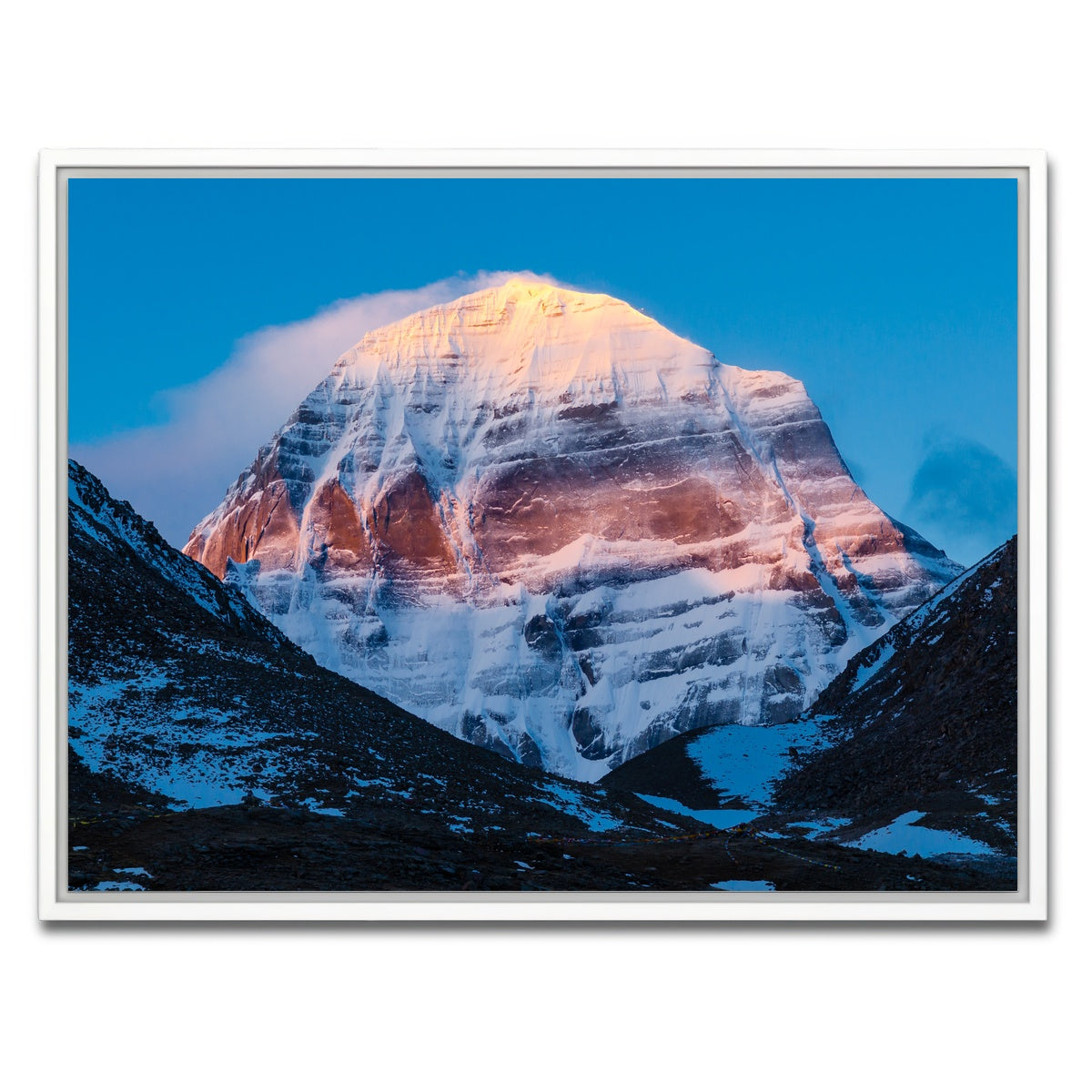 AUTO-MOCKUP WHITE | Mount Kailash - Tibet | 1 Piece | White Framed Canvas | group=4x3