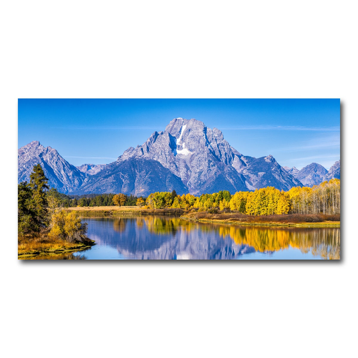 AUTO-MOCKUP WHITE | Mount Moran and Reflections | 1 Piece | Gallery Wrap Canvas | group=2x1