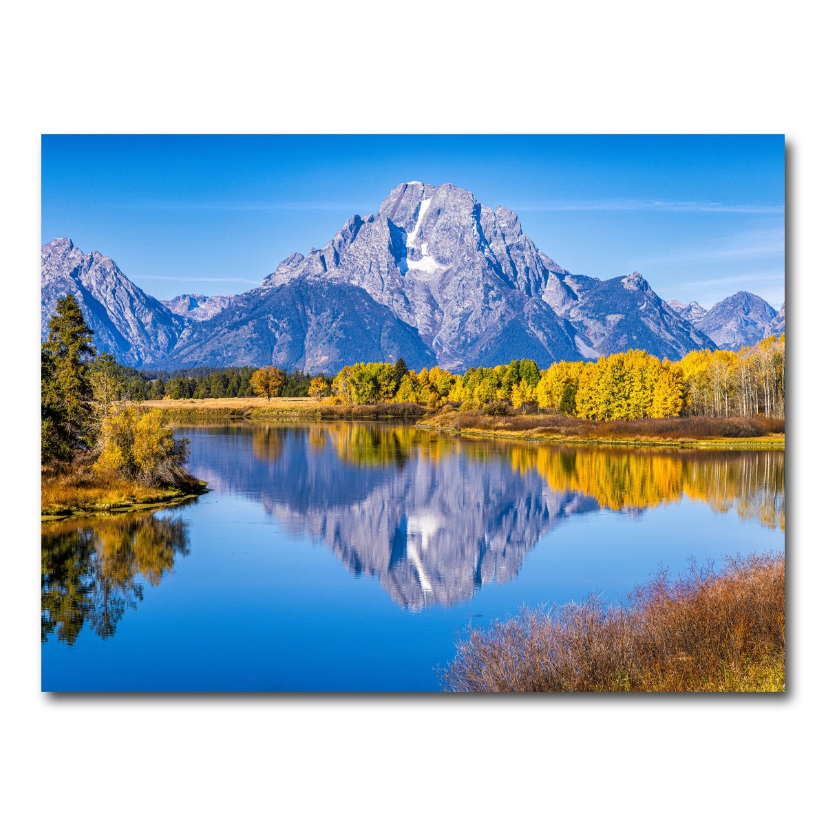 AUTO-MOCKUP WHITE | Mount Moran and Reflections | 1 Piece | Gallery Wrap Canvas | group=4x3