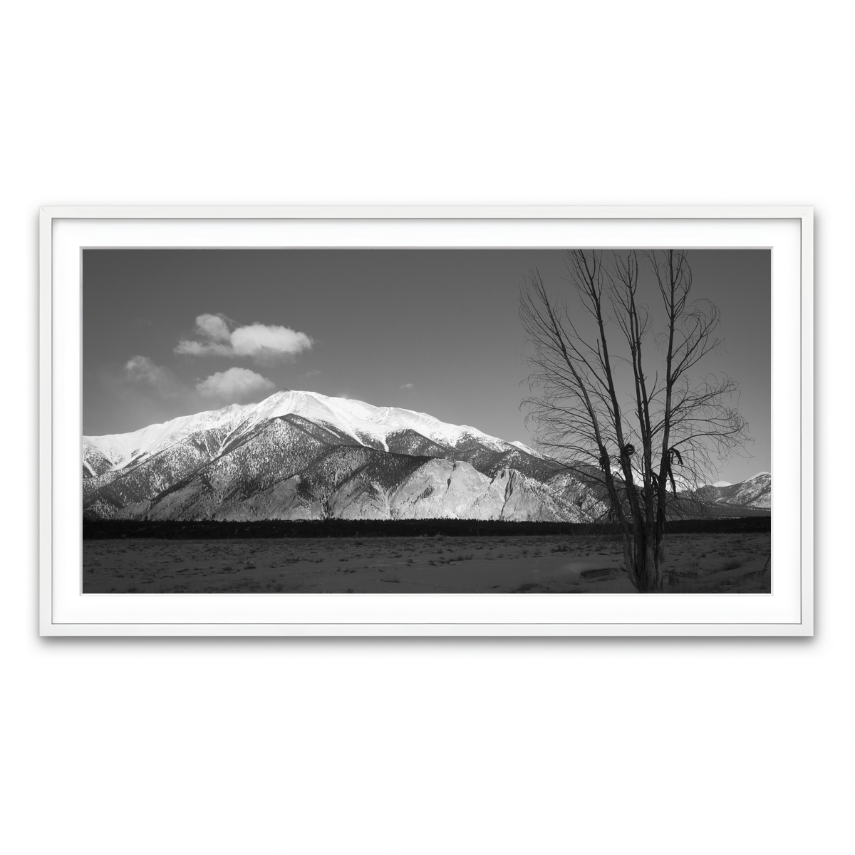 Framed Print 2x1 White