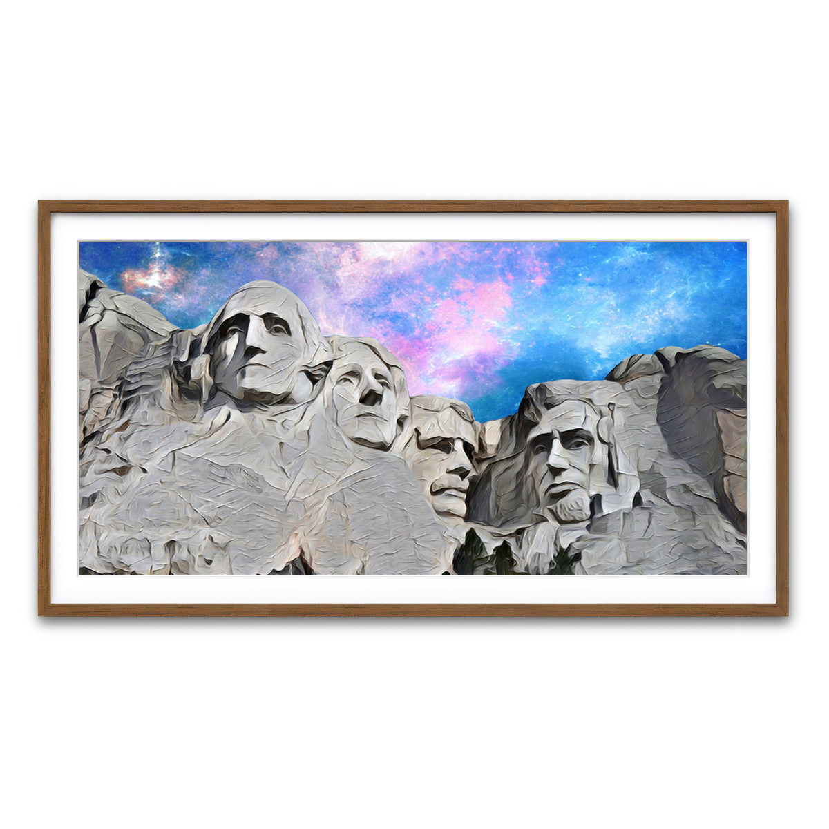 Framed Print 2x1 Walnut