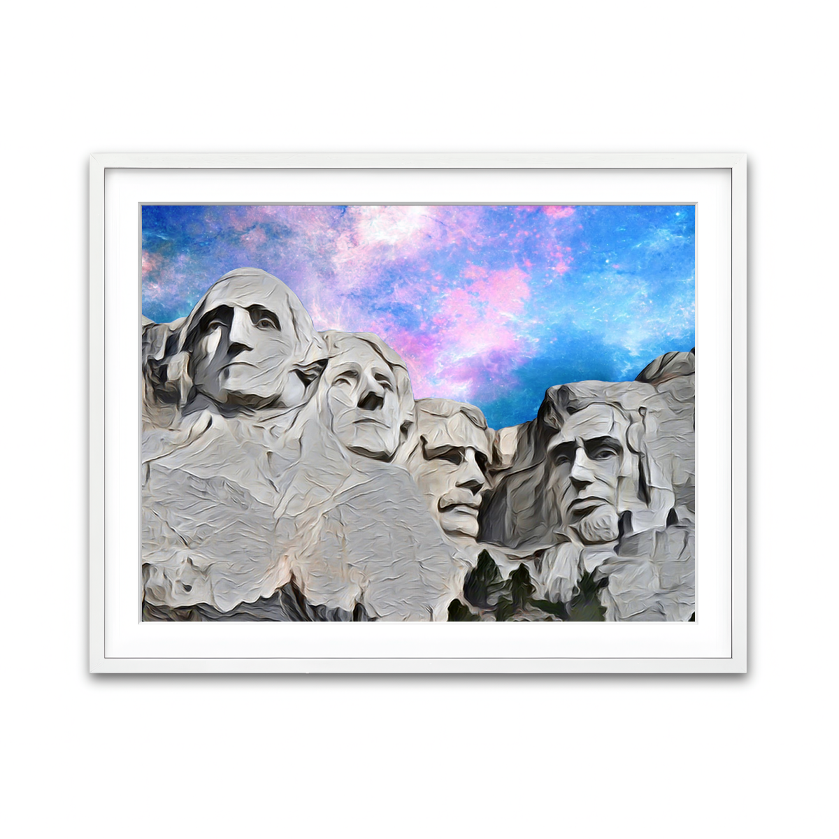 Framed Print 4x3 White