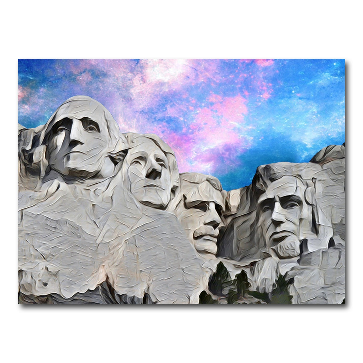 AUTO-MOCKUP WHITE | Mount Rushmore Abstract | 1 Piece | Gallery Wrap Canvas | group=4x3