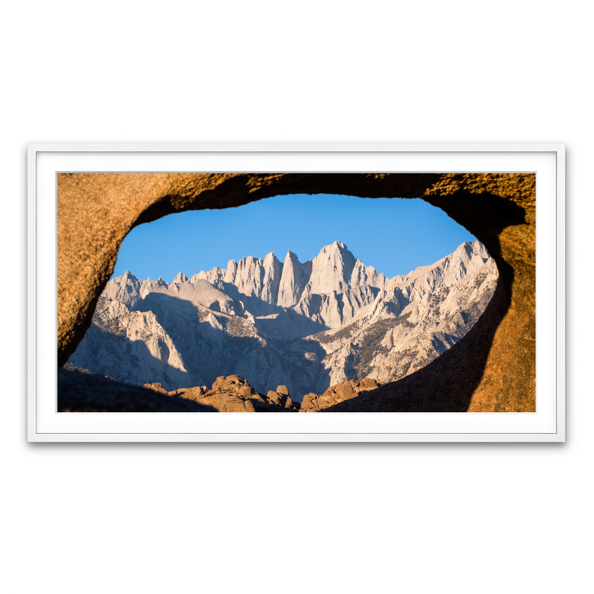 Framed Print 2x1 White