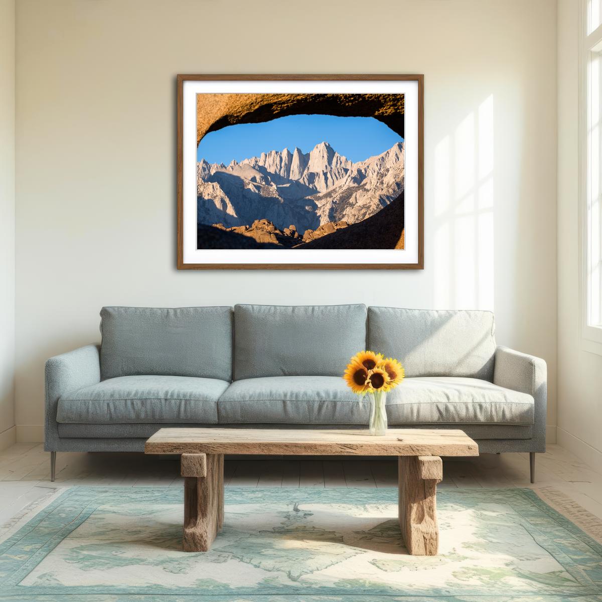 AUTO-MOCKUP ROOM | Mount Whitney through Sandstone Archway Wall Art