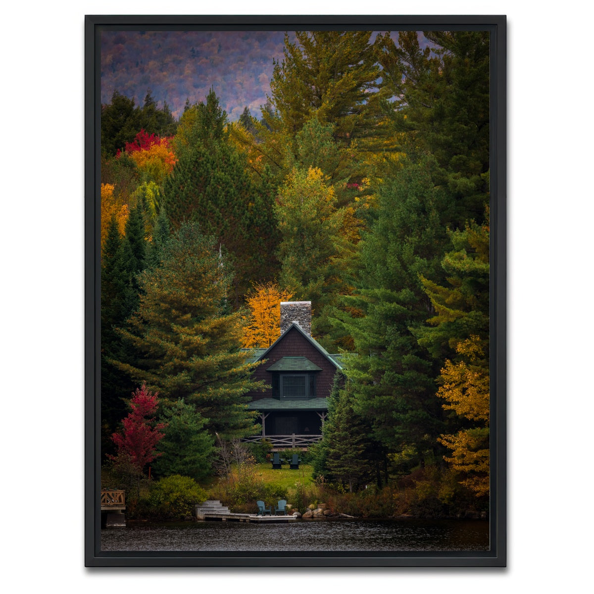 AUTO-MOCKUP WHITE | Mountain Getaway | 1 Piece | Black Framed Canvas | group=3x4