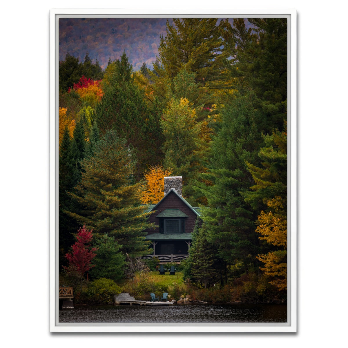 AUTO-MOCKUP WHITE | Mountain Getaway | 1 Piece | White Framed Canvas | group=3x4