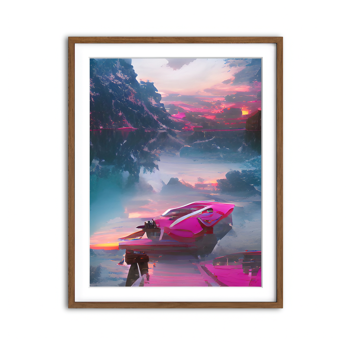 Framed Print 3x4 Walnut