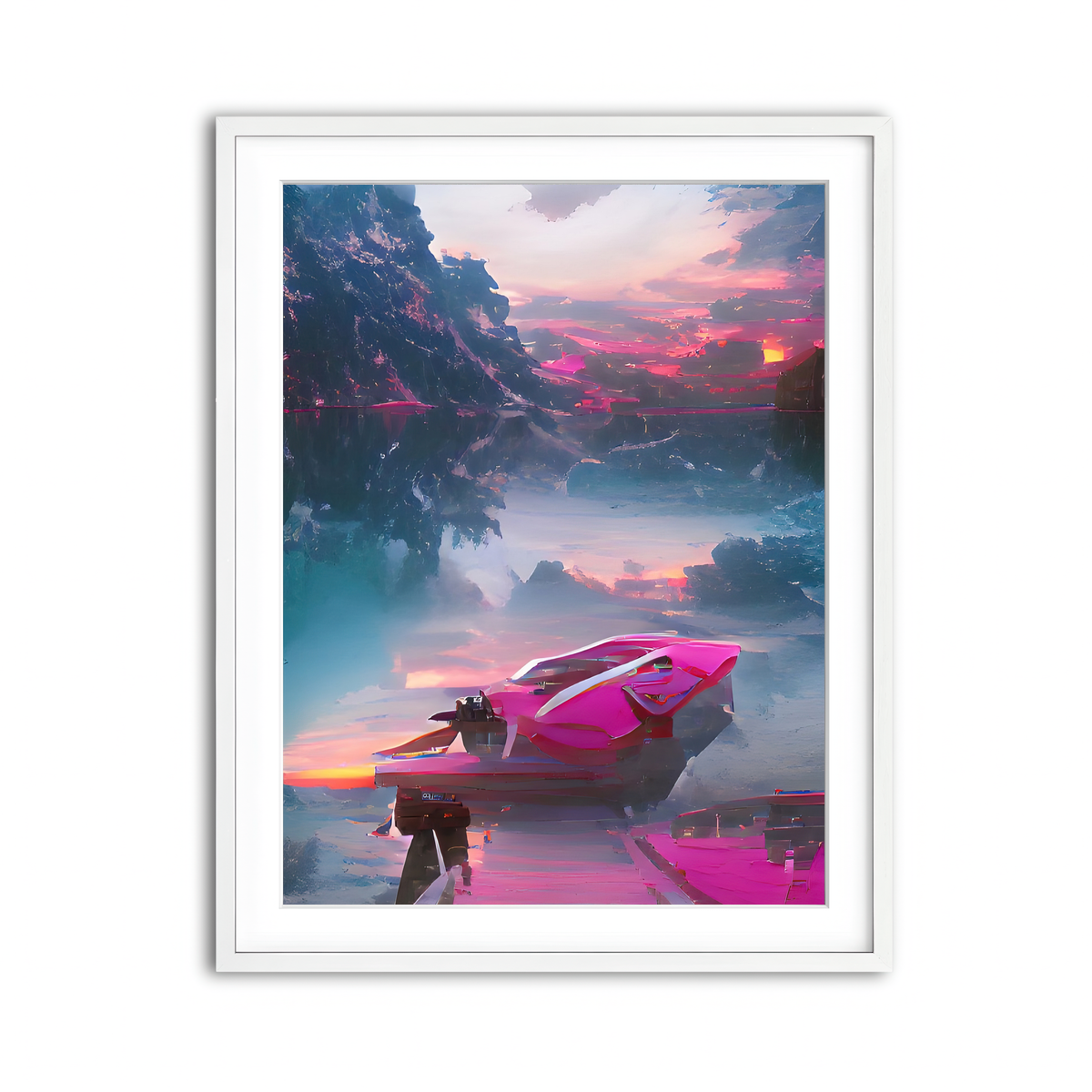 Framed Print 3x4 White