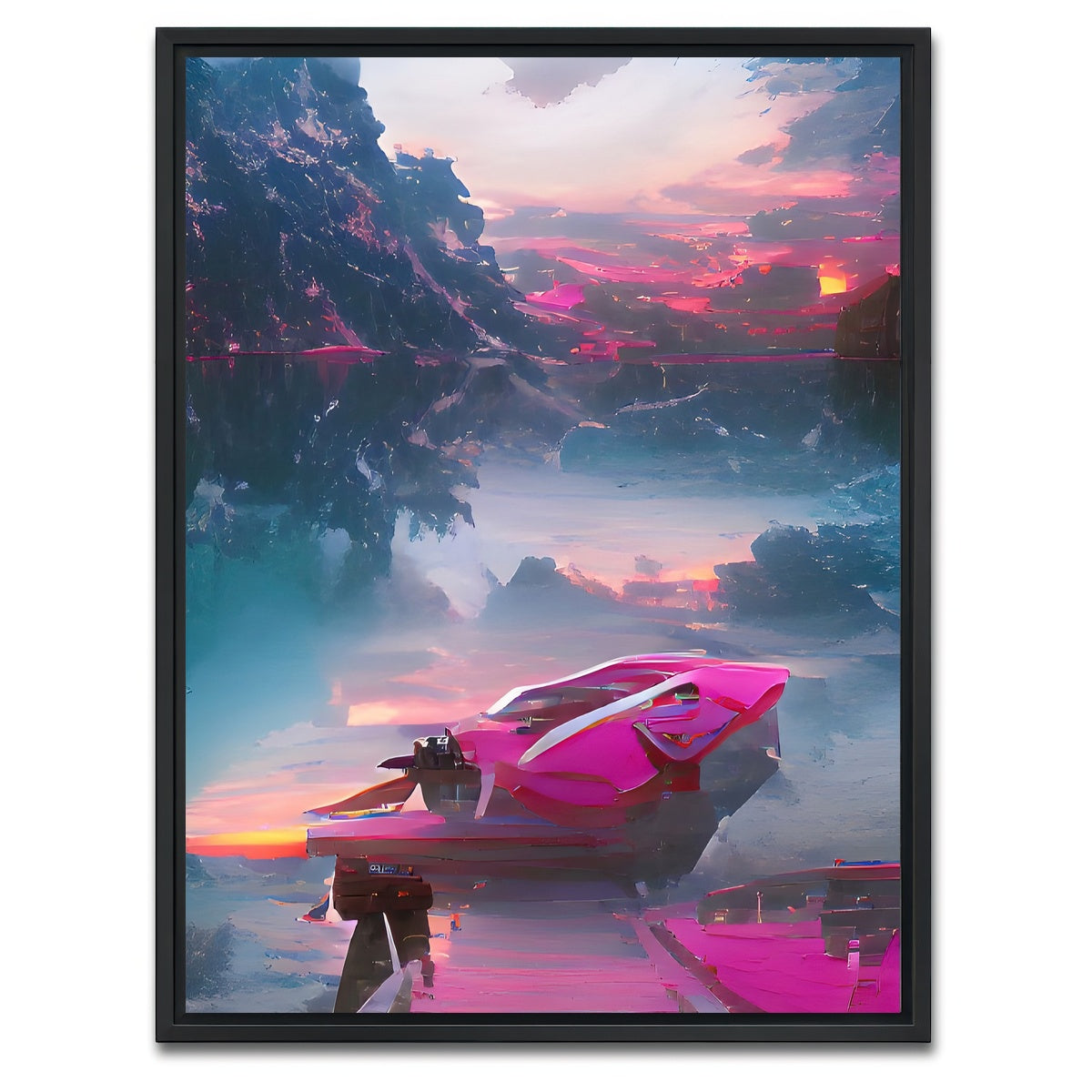 AUTO-MOCKUP WHITE | Mountain Lake | 1 Piece | Black Framed Canvas | group=3x4