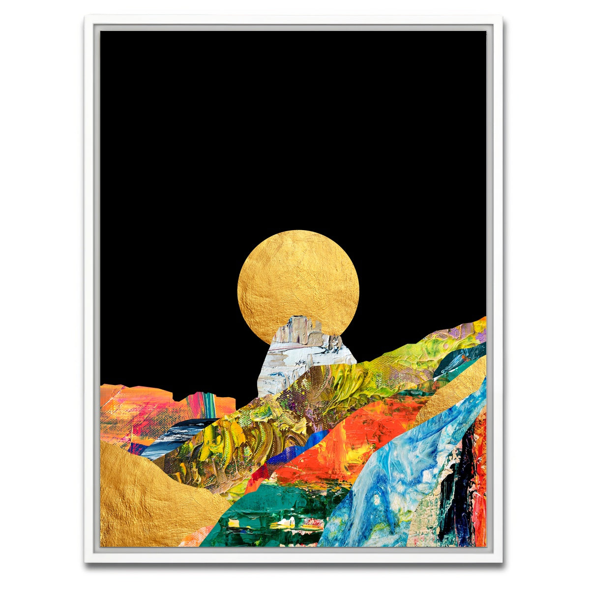 AUTO-MOCKUP WHITE | Mountain Layers | 1 Piece | White Framed Canvas | group=3x4