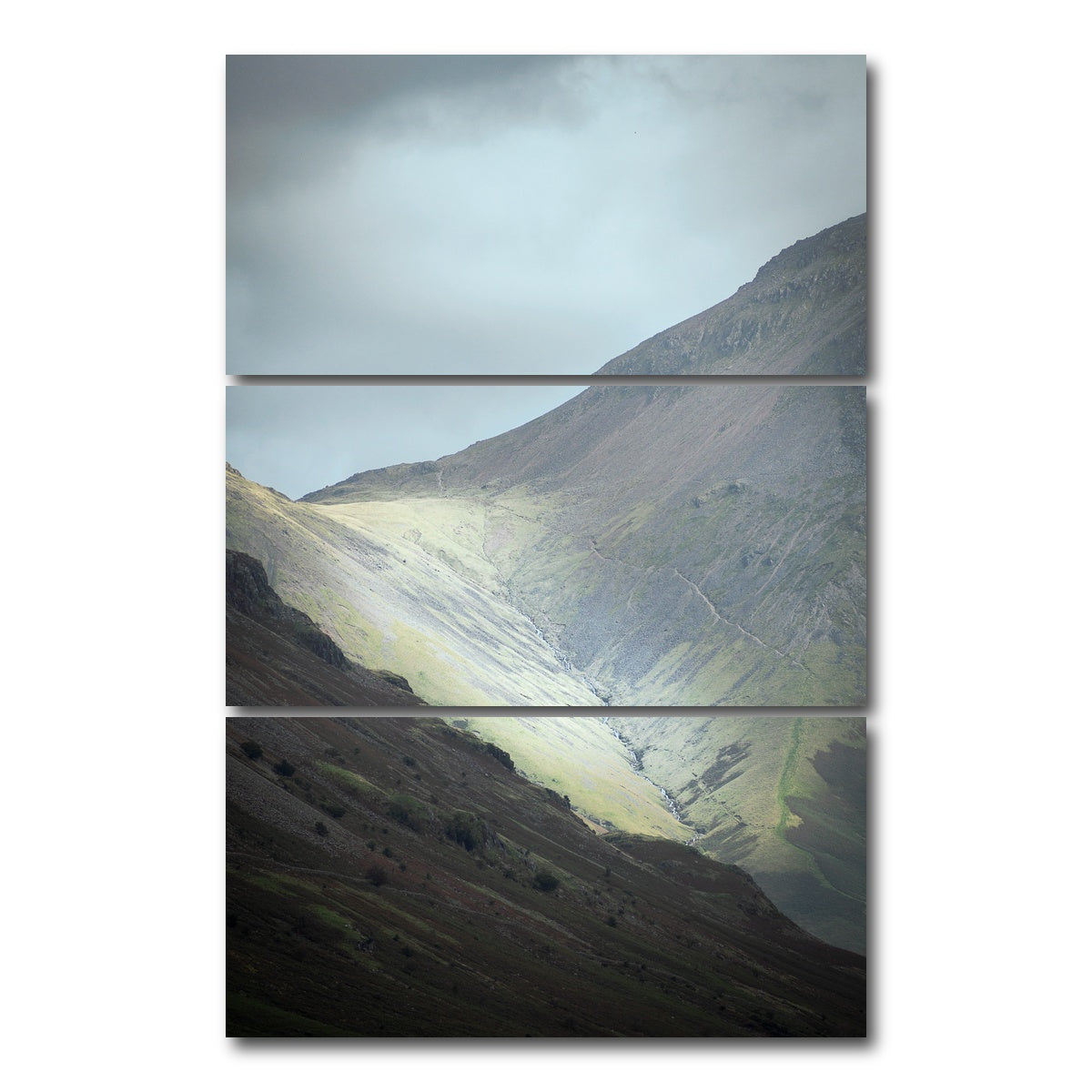 AUTO-MOCKUP WHITE | Mountain Ravine | 3 Piece | Gallery Wrap Canvas | group=12x24_stacked