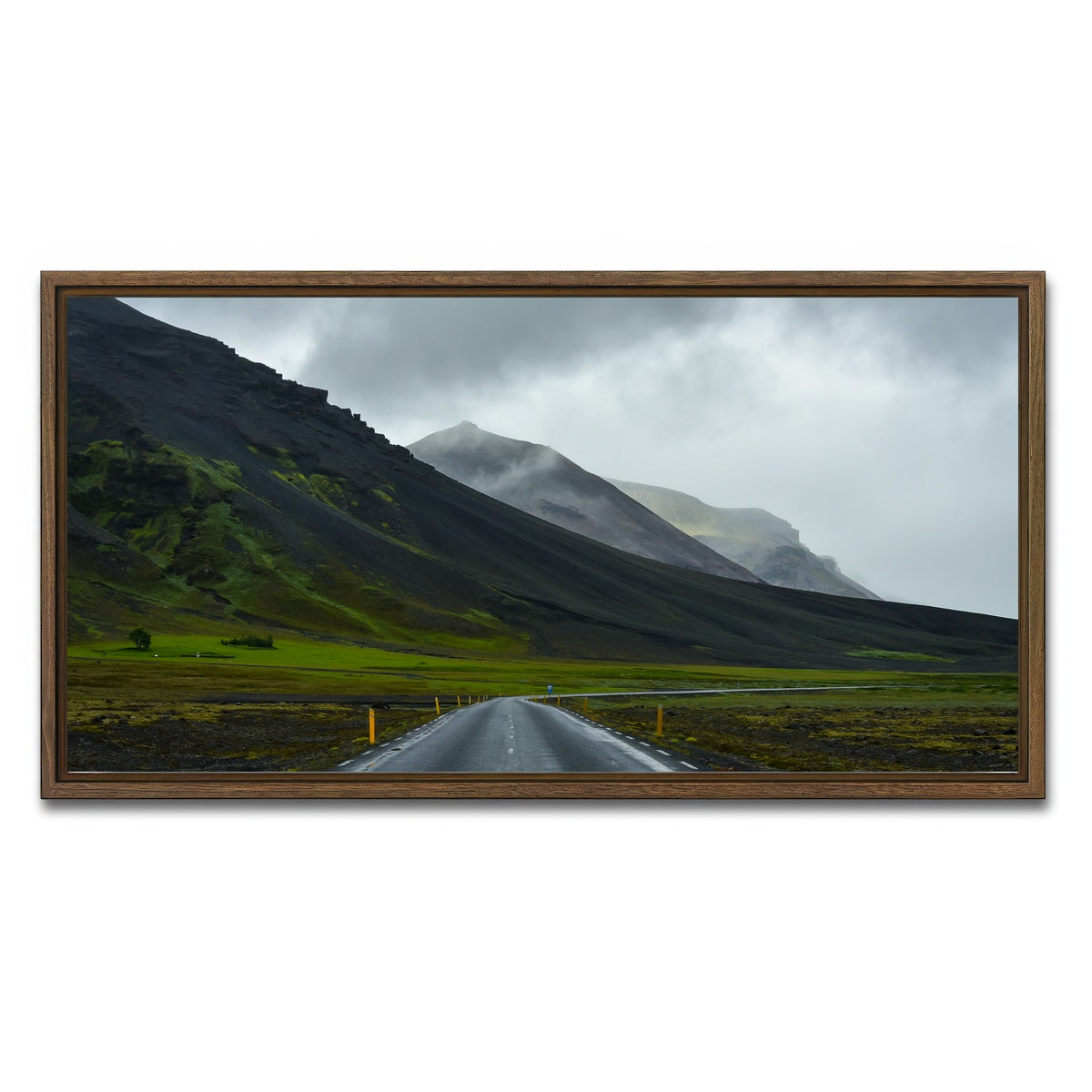 AUTO-MOCKUP WHITE | Mountain Road | 1 Piece | Walnut Framed Canvas | group=2x1