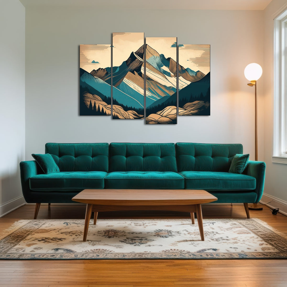 AUTO-MOCKUP ROOM | Mountain Vintage Poster