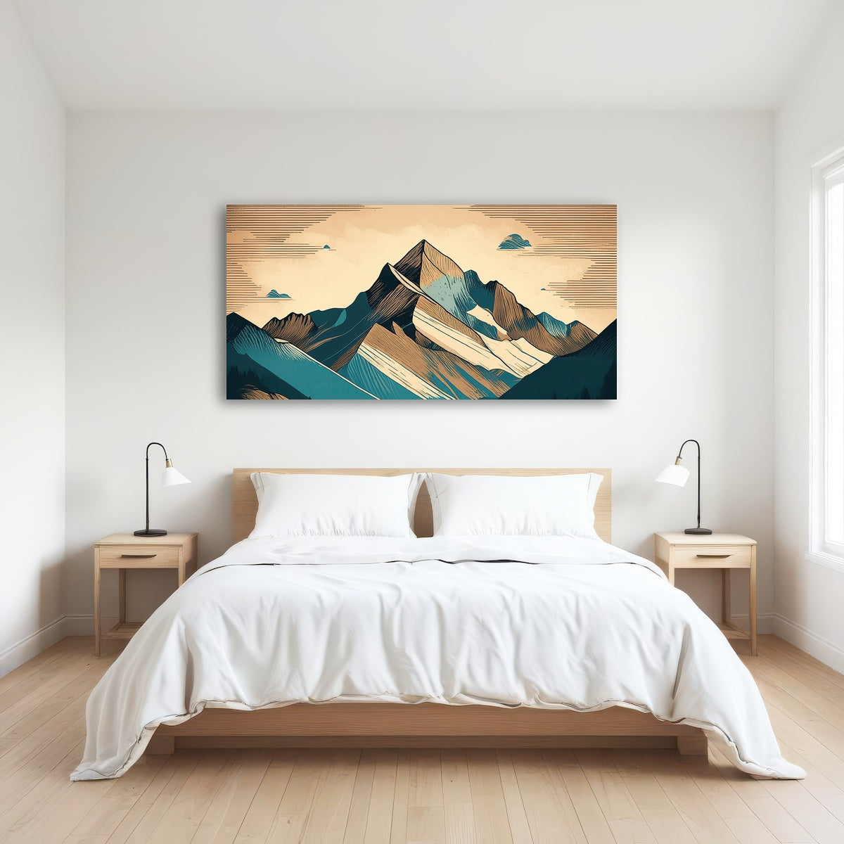 AUTO-MOCKUP ROOM | Mountain Vintage Poster