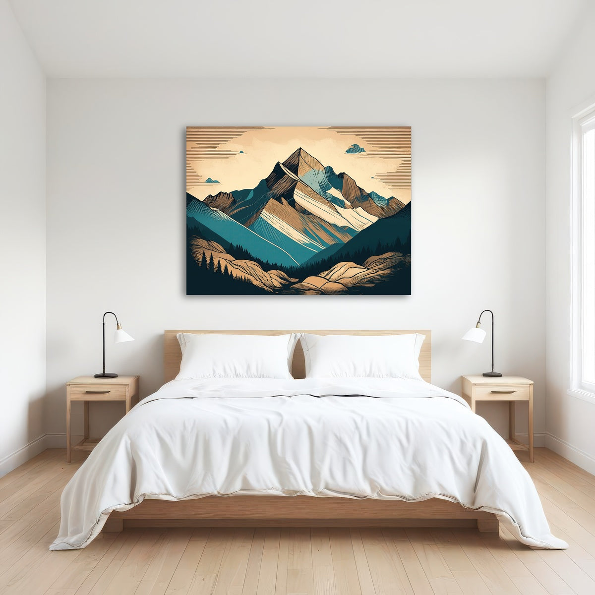 AUTO-MOCKUP ROOM | Mountain Vintage Poster