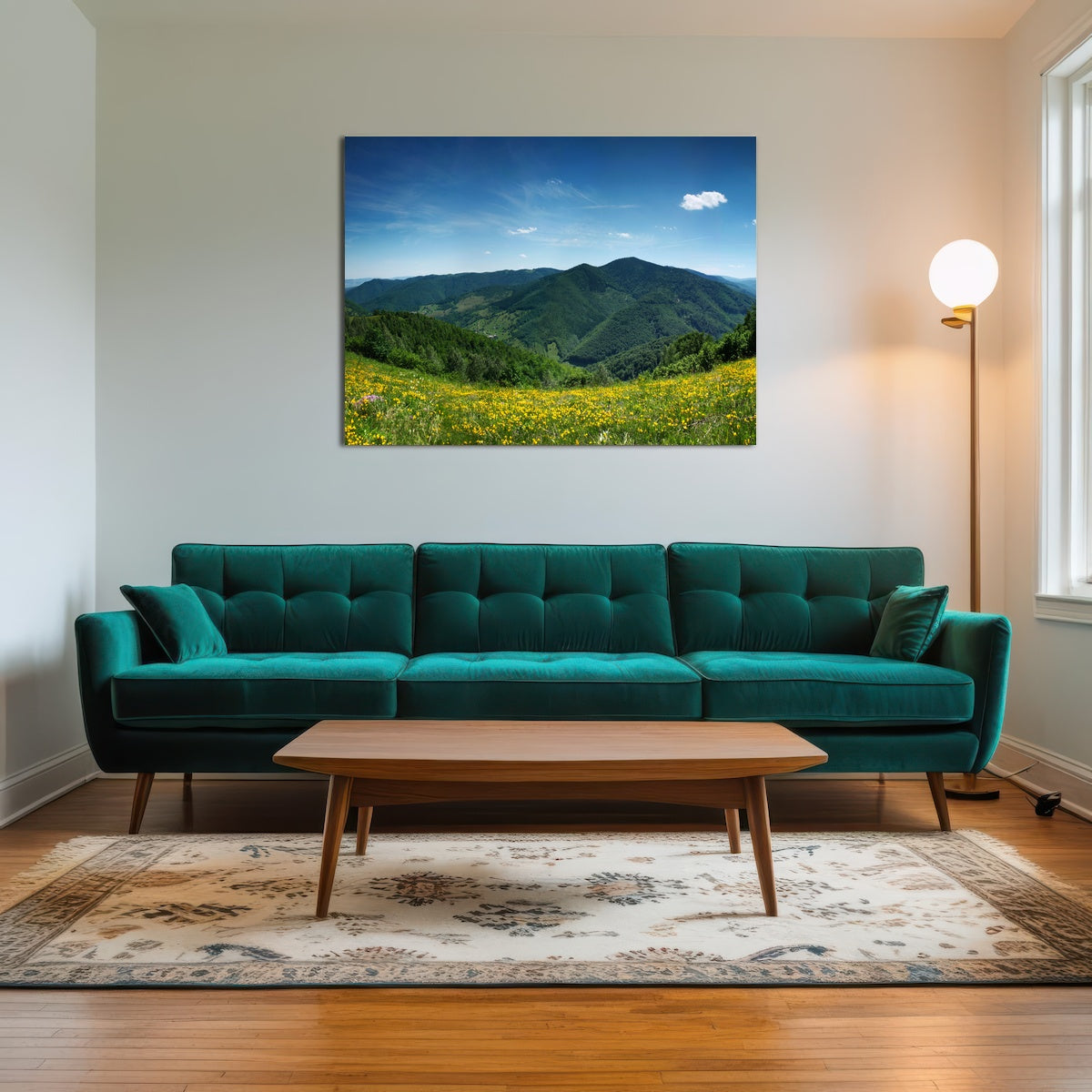 AUTO-MOCKUP ROOM | Mountain landscape panorama