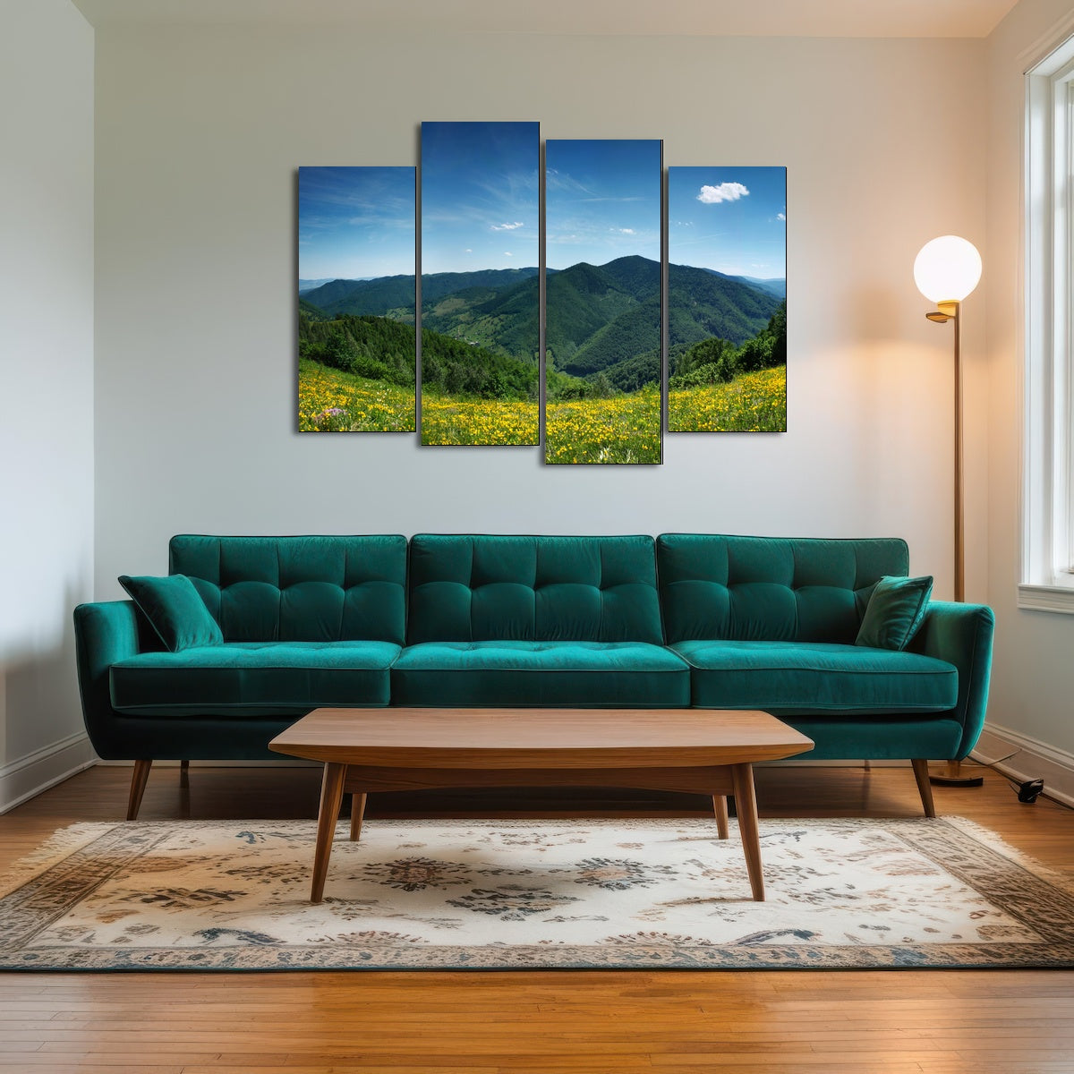 AUTO-MOCKUP ROOM | Mountain landscape panorama