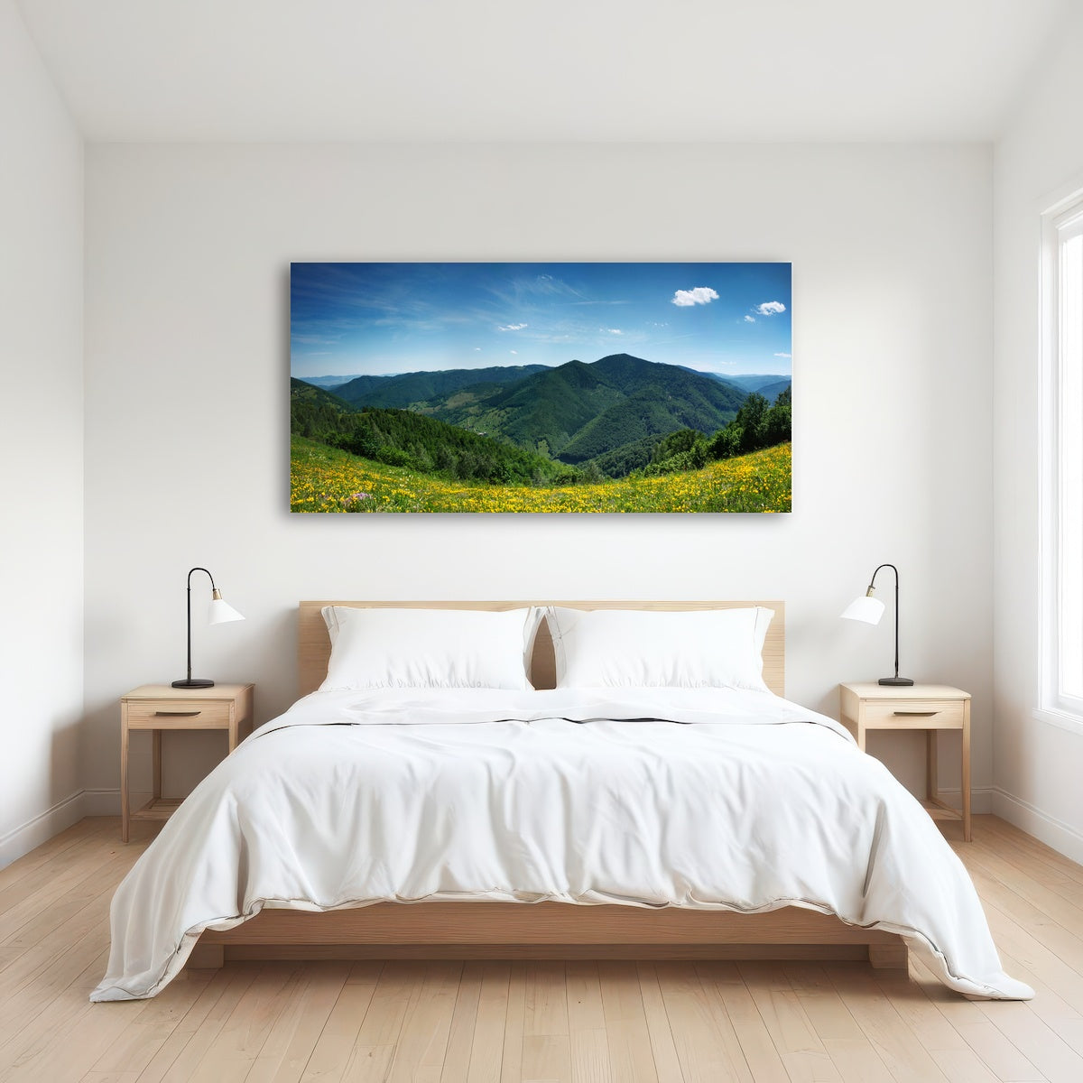 AUTO-MOCKUP ROOM | Mountain landscape panorama