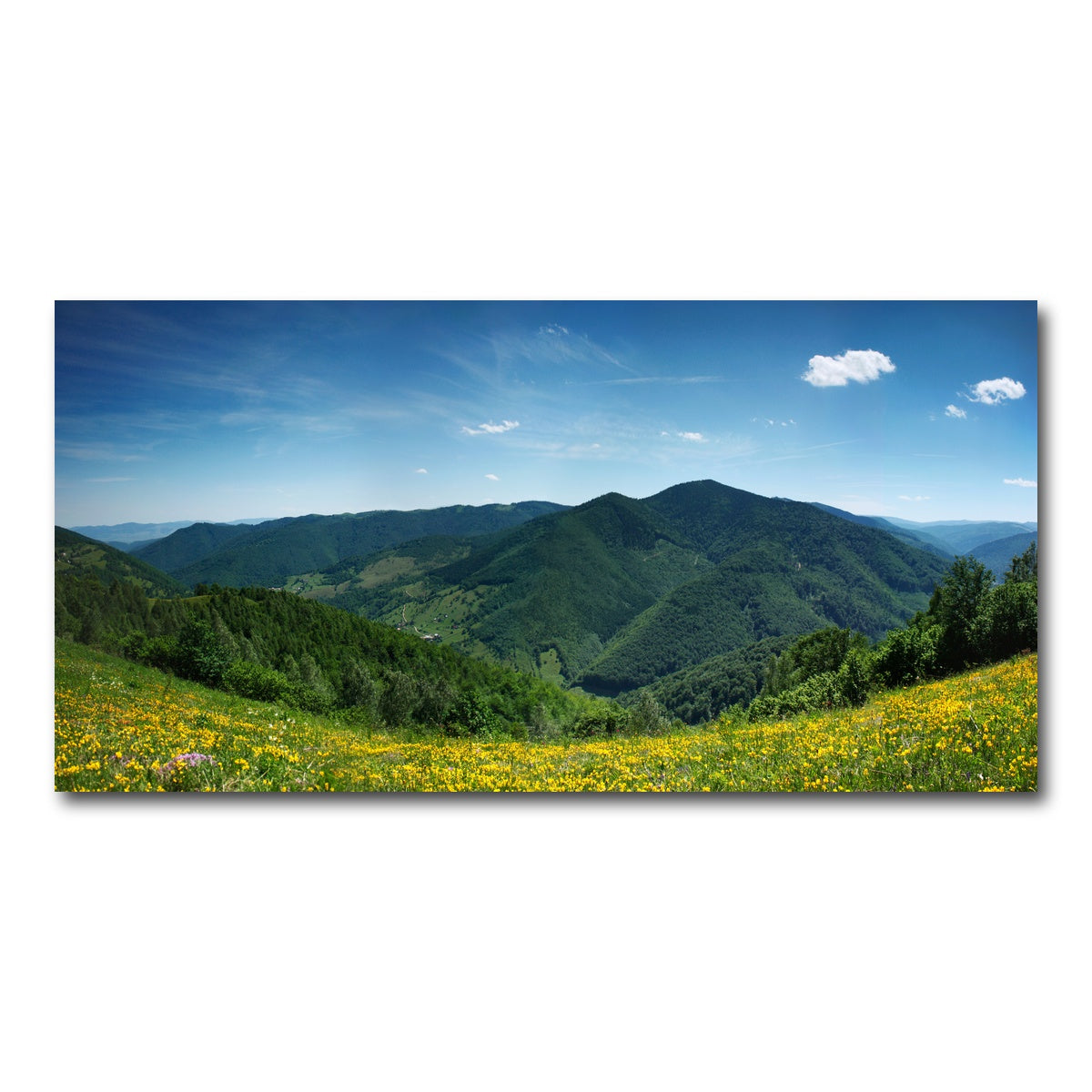 AUTO-MOCKUP WHITE | Mountain landscape panorama | 1 Piece | Gallery Wrap Canvas | group=2x1