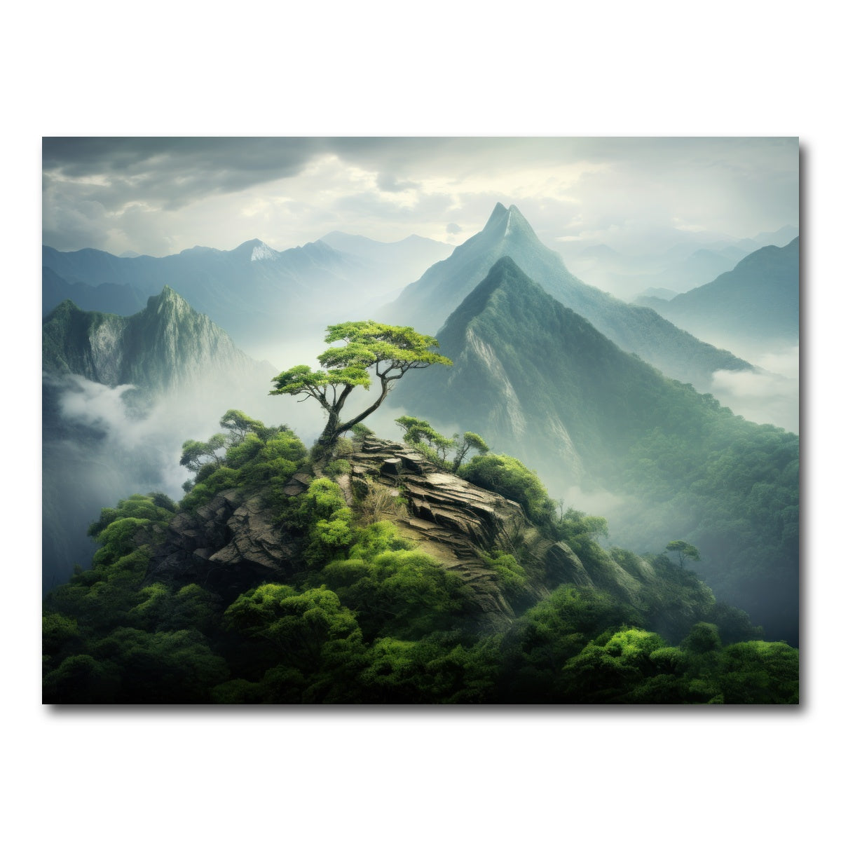 AUTO-MOCKUP WHITE | Mountain top scenery | 1 Piece | Gallery Wrap Canvas | group=4x3