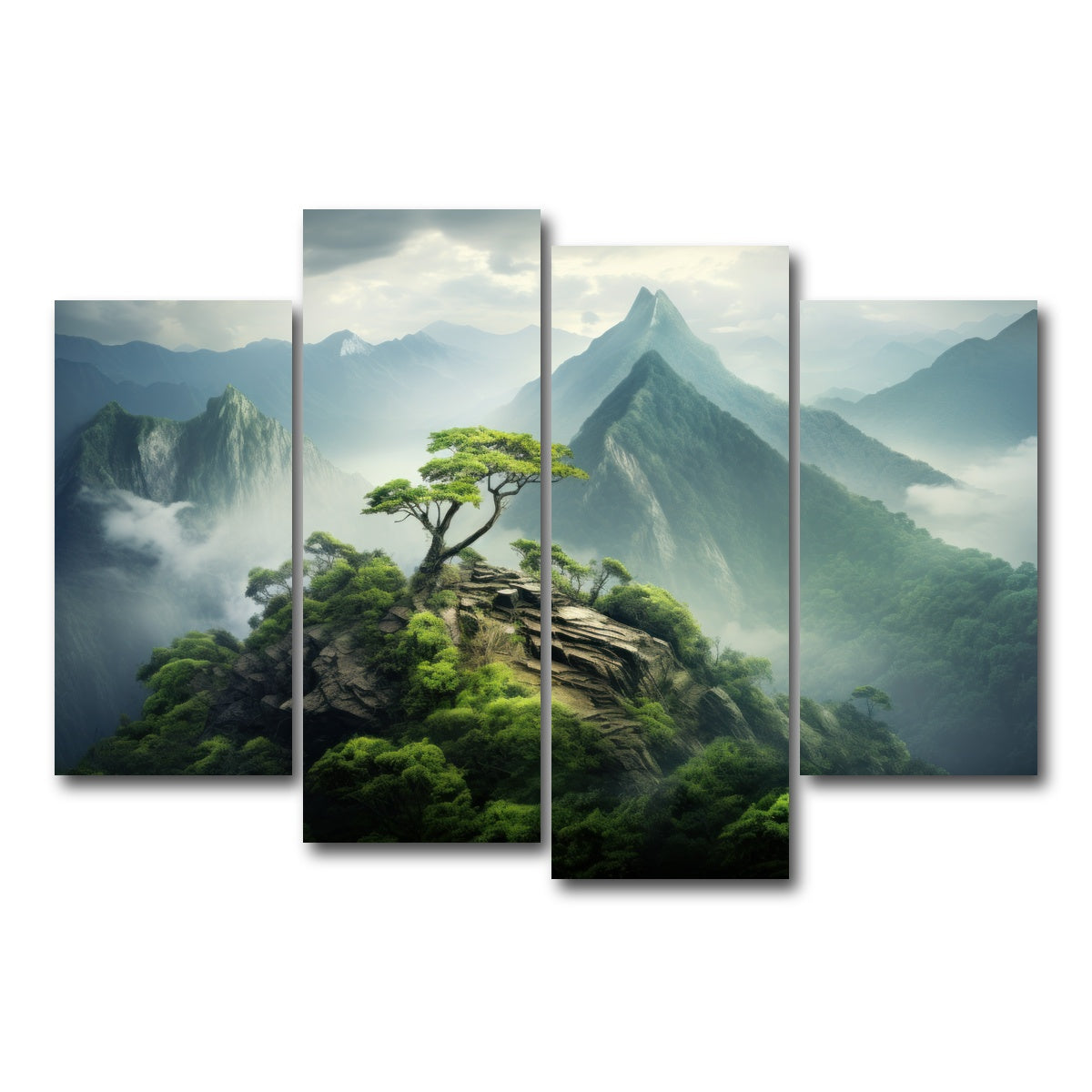 AUTO-MOCKUP WHITE | Mountain top scenery | 4 Piece | Gallery Wrap Canvas | group=4_short