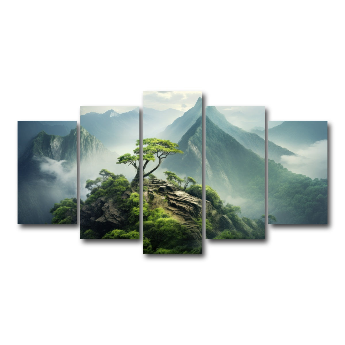AUTO-MOCKUP WHITE | Mountain top scenery | 5 Piece | Gallery Wrap Canvas | group=5_normal