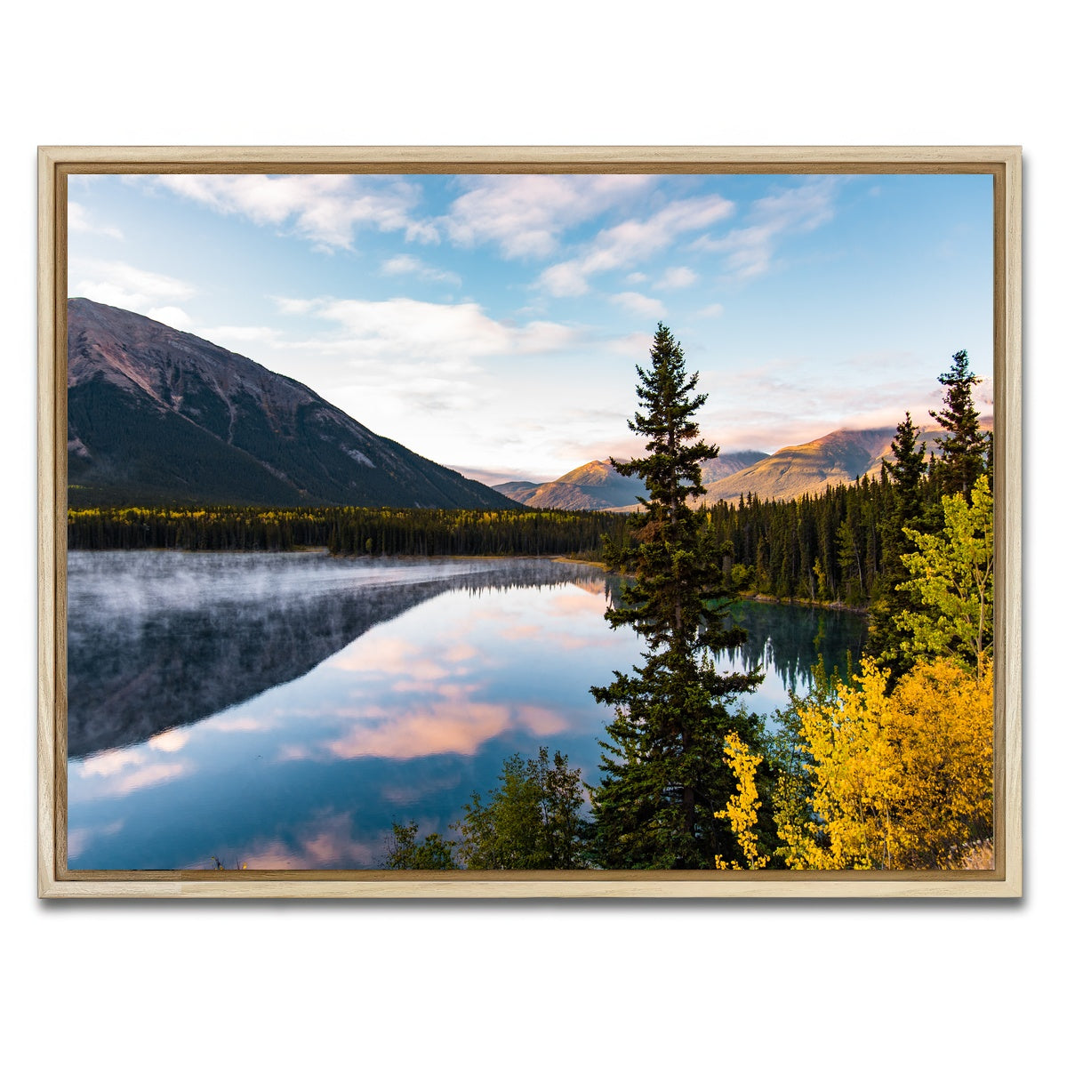 AUTO-MOCKUP WHITE | Mountains and Water | 1 Piece | Natural Framed Canvas | group=4x3