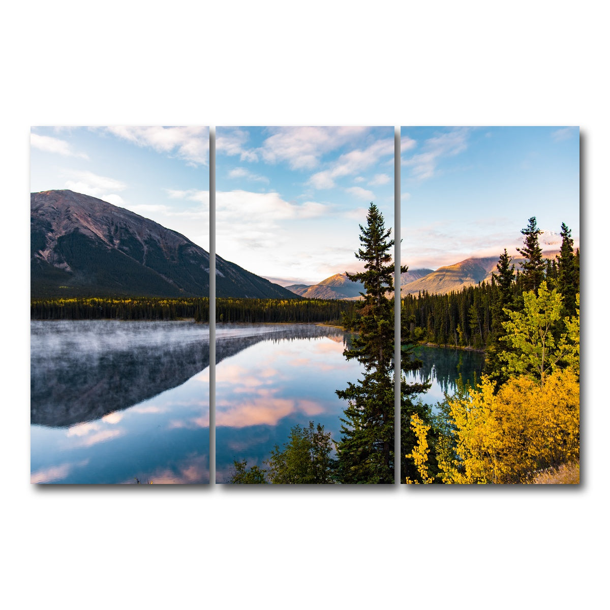 AUTO-MOCKUP WHITE | Mountains and Water | 3 Piece | Gallery Wrap Canvas | group=12x24