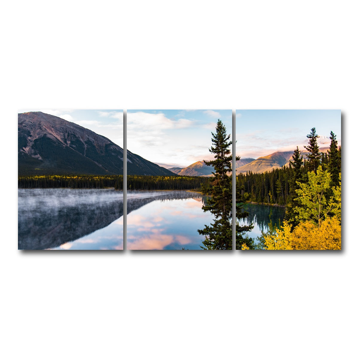 AUTO-MOCKUP WHITE | Mountains and Water | 3 Piece | Gallery Wrap Canvas | group=18x24