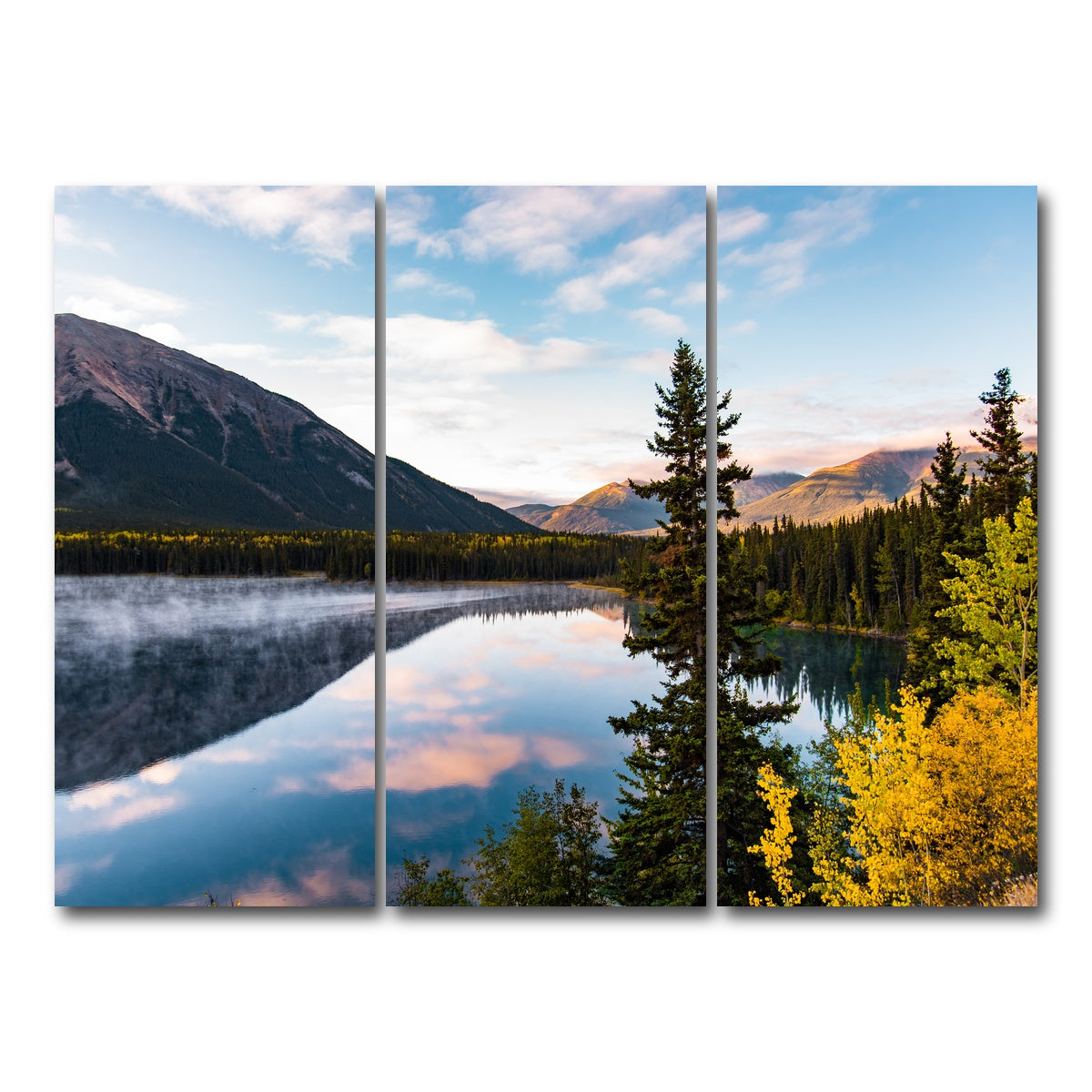 AUTO-MOCKUP WHITE | Mountains and Water | 3 Piece | Gallery Wrap Canvas | group=8x18