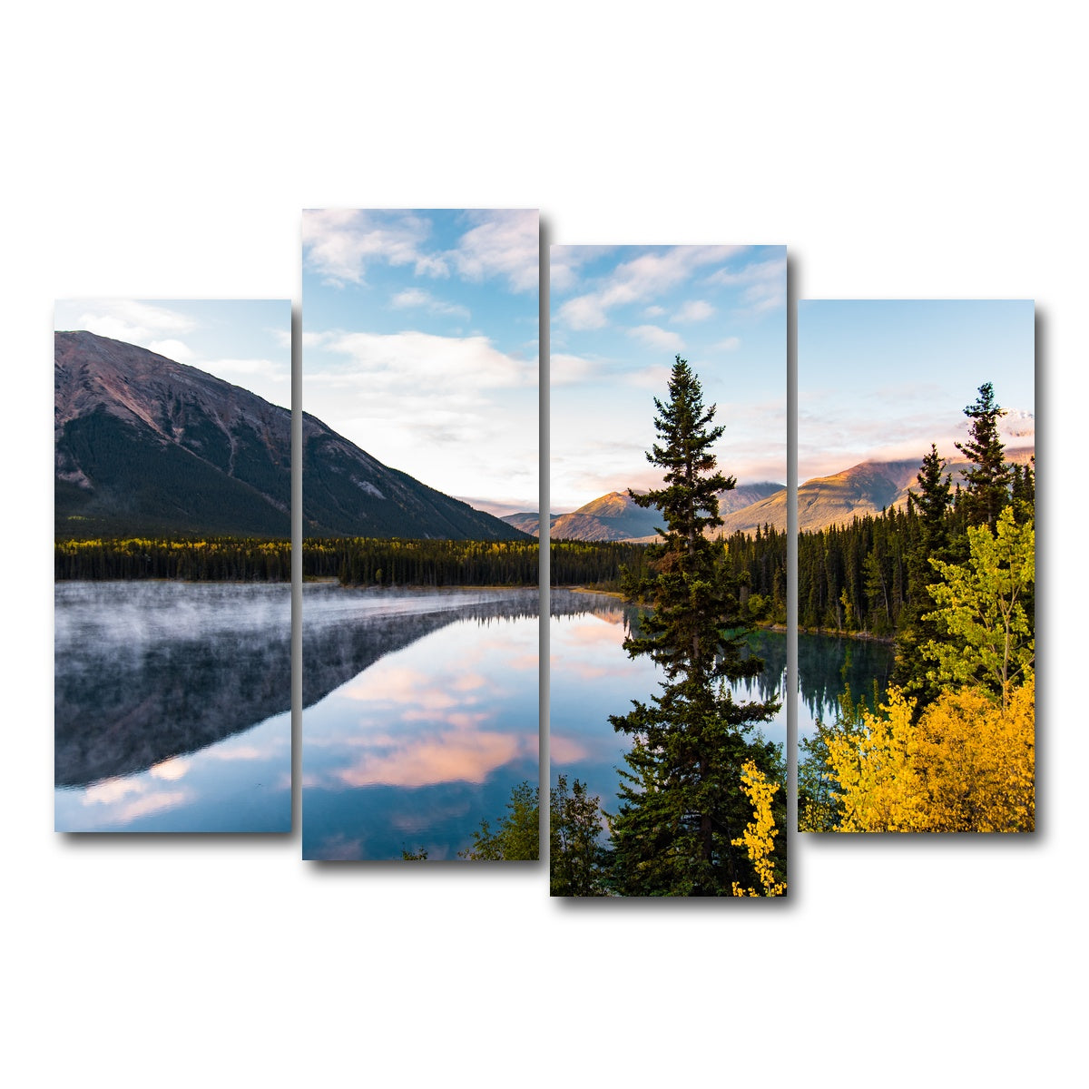 AUTO-MOCKUP WHITE | Mountains and Water | 4 Piece | Gallery Wrap Canvas | group=4_normal
