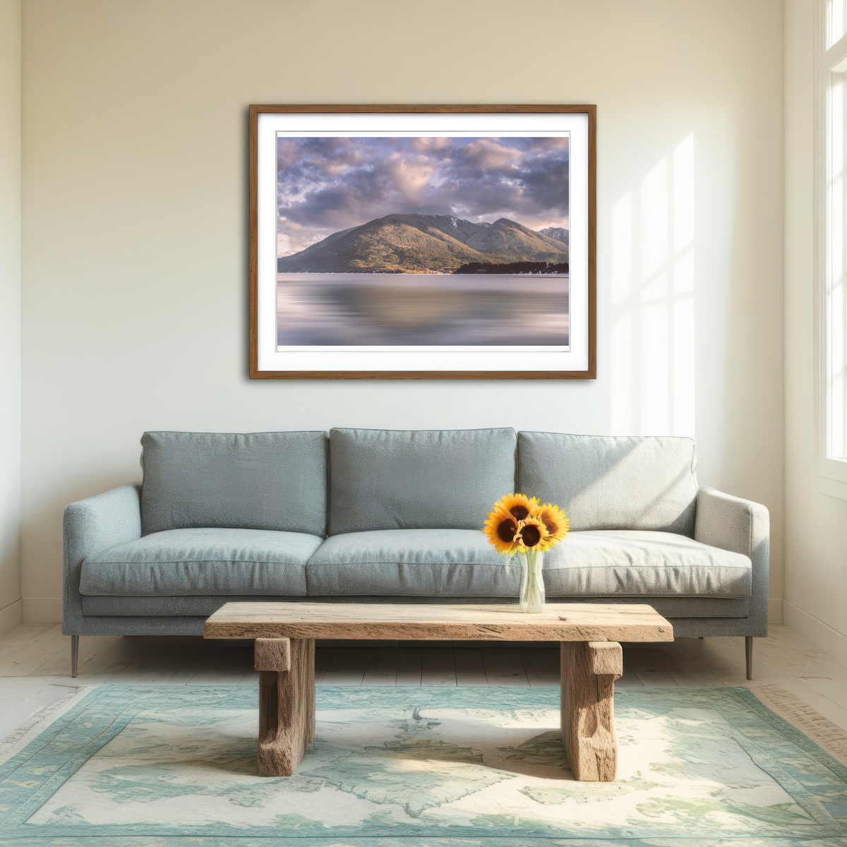 AUTO-MOCKUP ROOM | Mountains of Queens Bay Wall Art