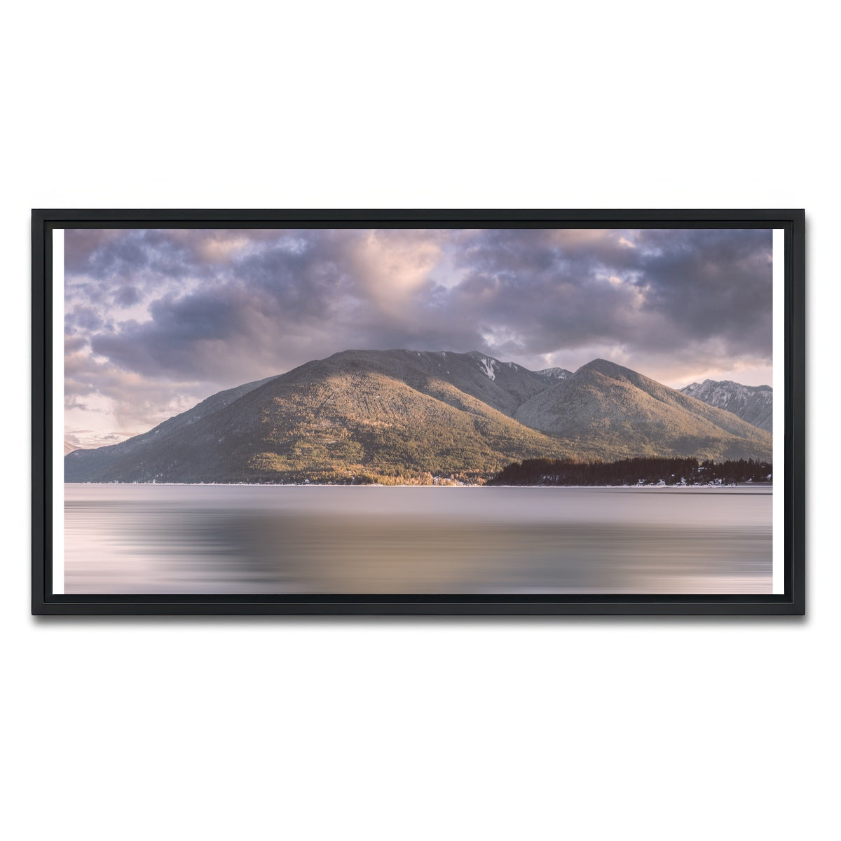 AUTO-MOCKUP WHITE | Mountains of Queens Bay | 1 Piece | Black Framed Canvas | group=2x1