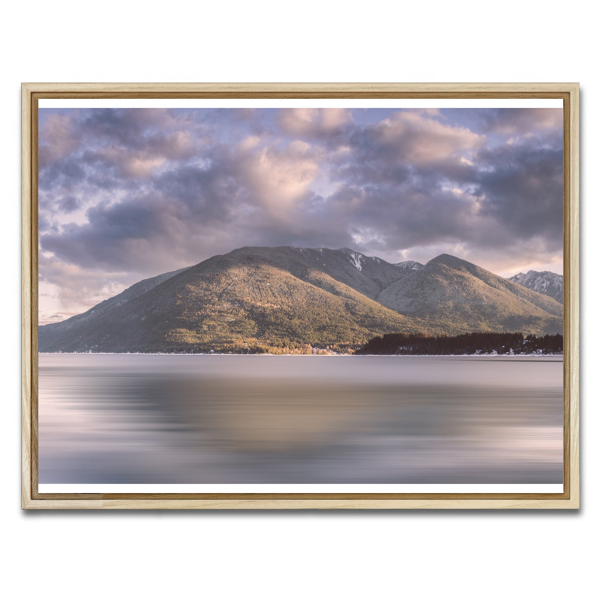 AUTO-MOCKUP WHITE | Mountains of Queens Bay | 1 Piece | Natural Framed Canvas | group=4x3