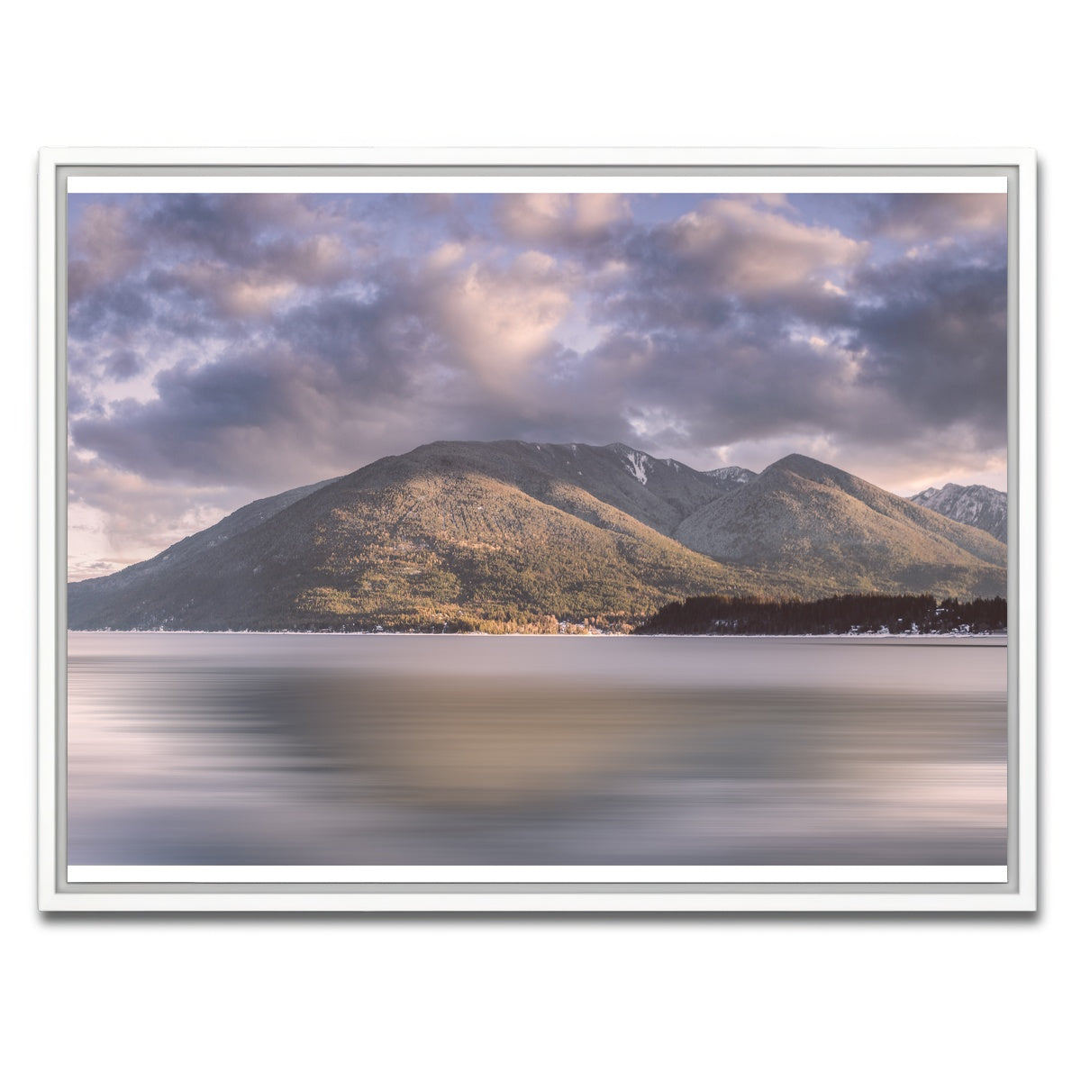 AUTO-MOCKUP WHITE | Mountains of Queens Bay | 1 Piece | White Framed Canvas | group=4x3