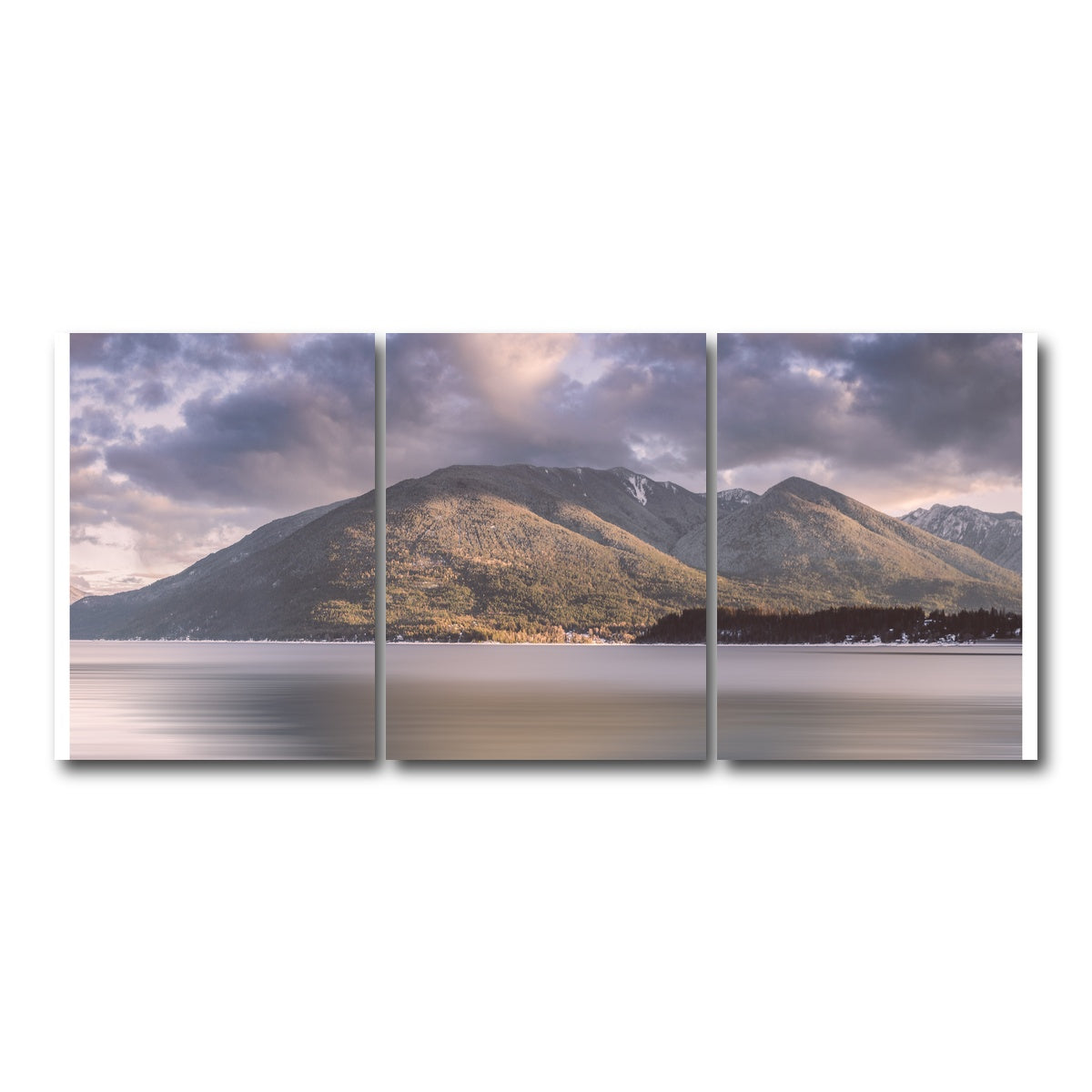 AUTO-MOCKUP WHITE | Mountains of Queens Bay | 3 Piece | Gallery Wrap Canvas | group=18x24