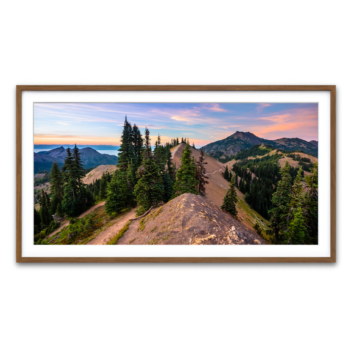 Framed Print 2x1 Walnut