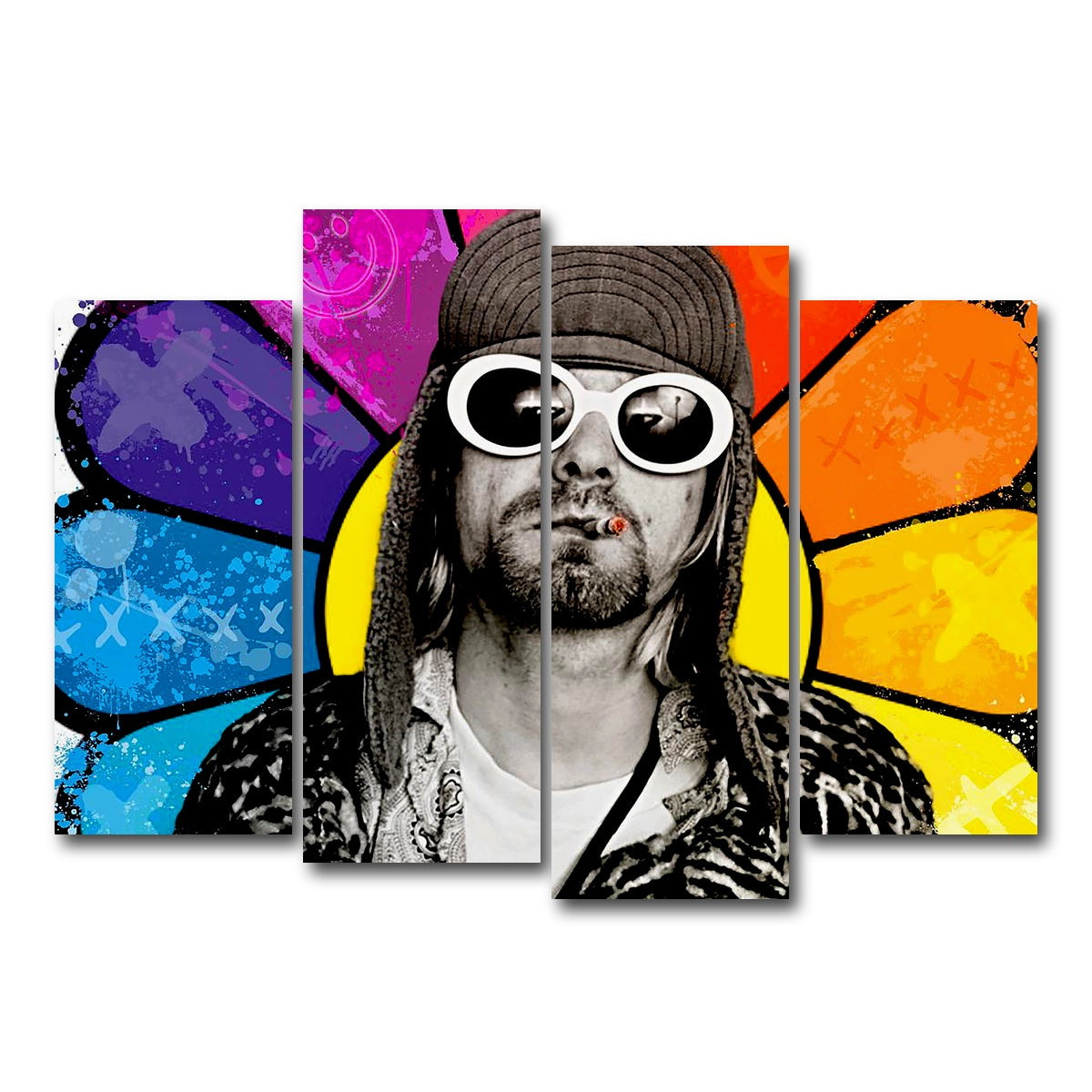 AUTO-MOCKUP WHITE | Mr. Cobain | 4 Piece | Gallery Wrap Canvas | group=4_normal