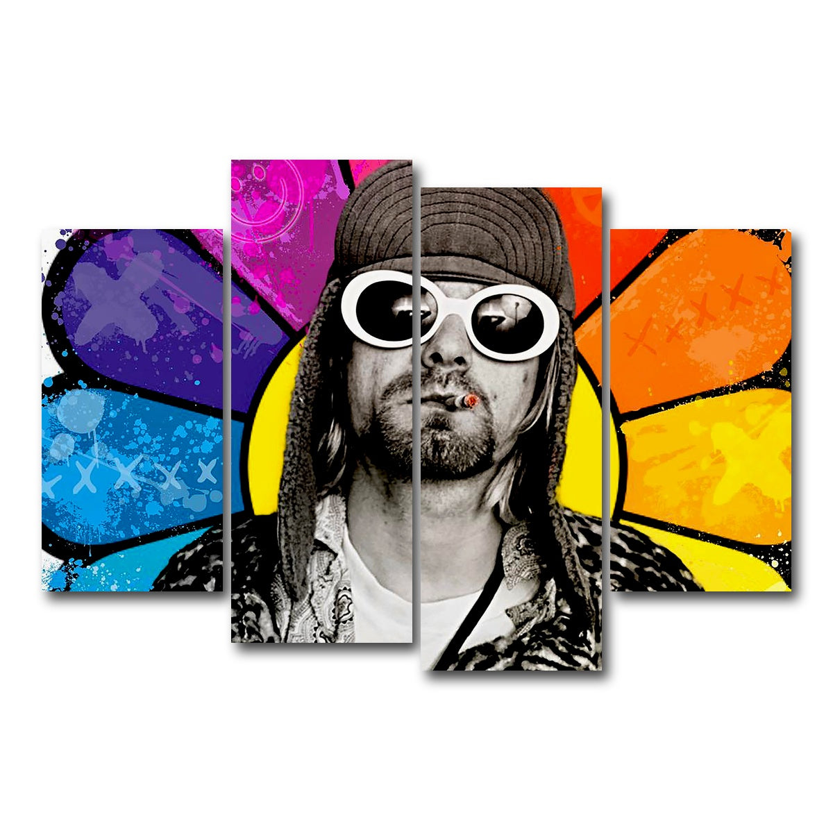 AUTO-MOCKUP WHITE | Mr. Cobain | 4 Piece | Gallery Wrap Canvas | group=4_short