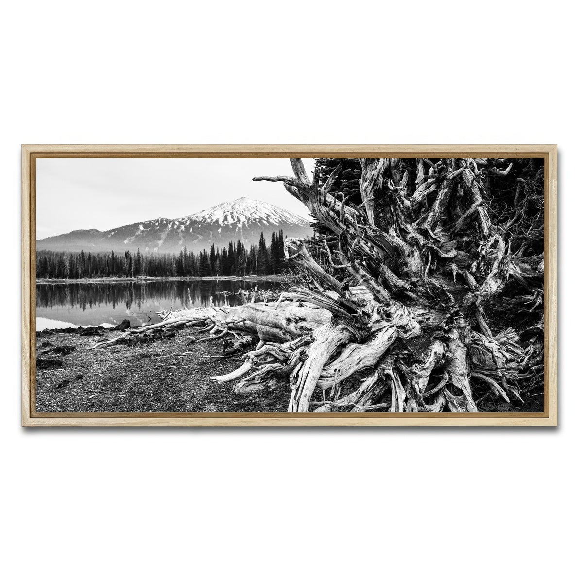 AUTO-MOCKUP WHITE | Mt. Bachelor - Sparks Lake | 1 Piece | Natural Framed Canvas | group=2x1