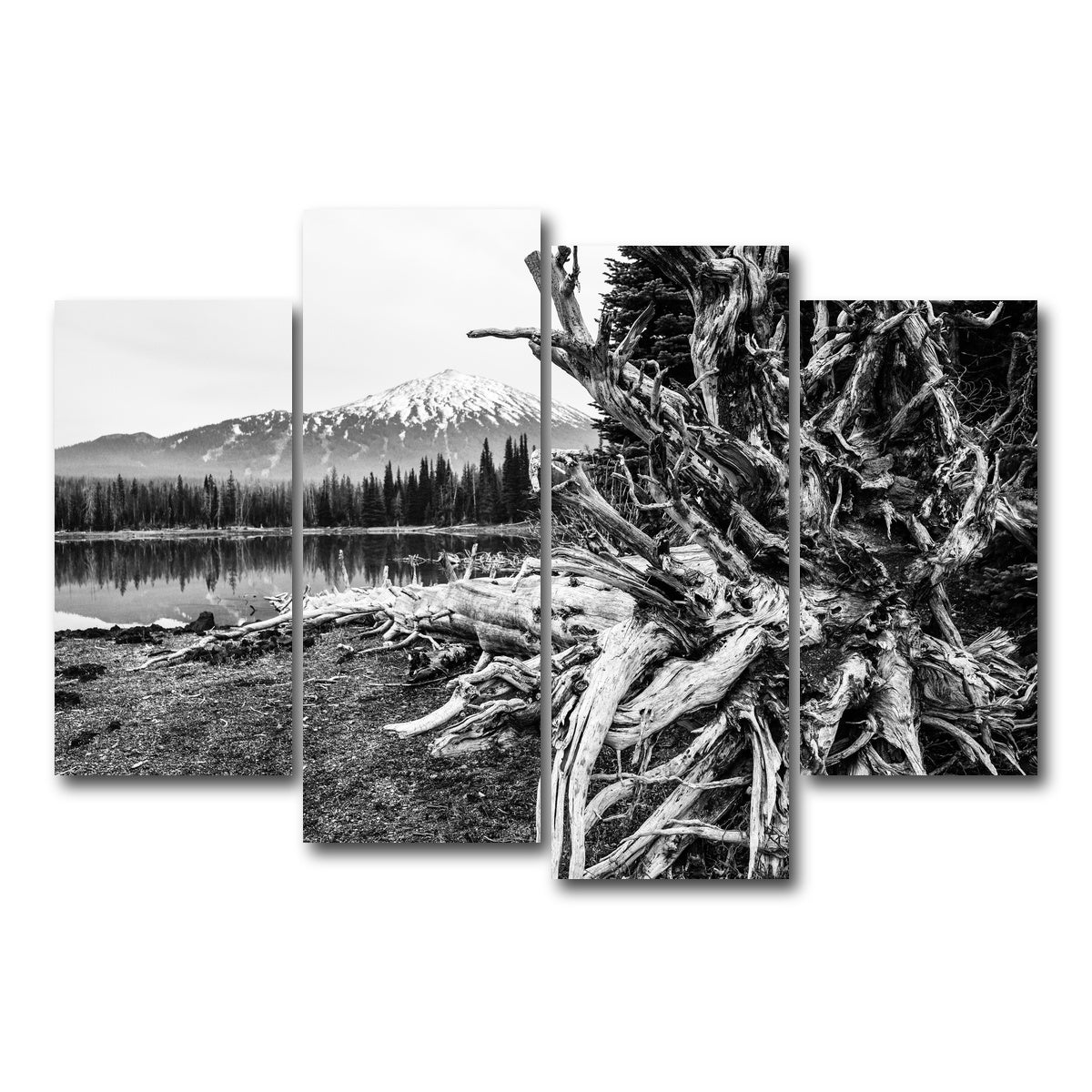 AUTO-MOCKUP WHITE | Mt. Bachelor - Sparks Lake | 4 Piece | Gallery Wrap Canvas | group=4_short