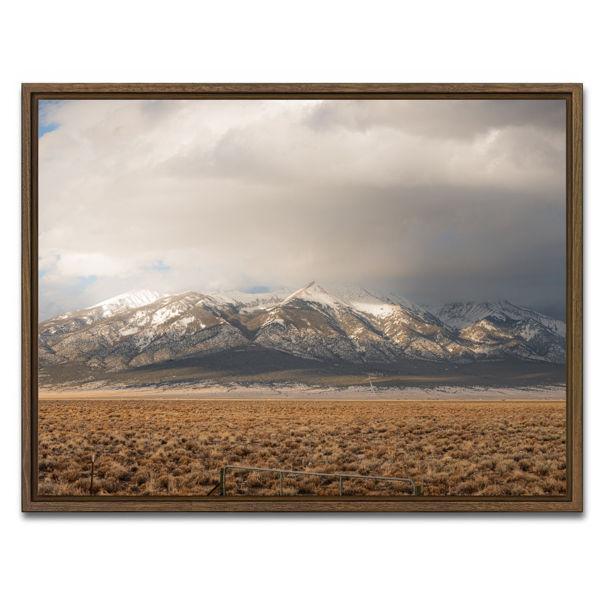 AUTO-MOCKUP WHITE | Mt Blanca Pano | 1 Piece | Walnut Framed Canvas | group=4x3