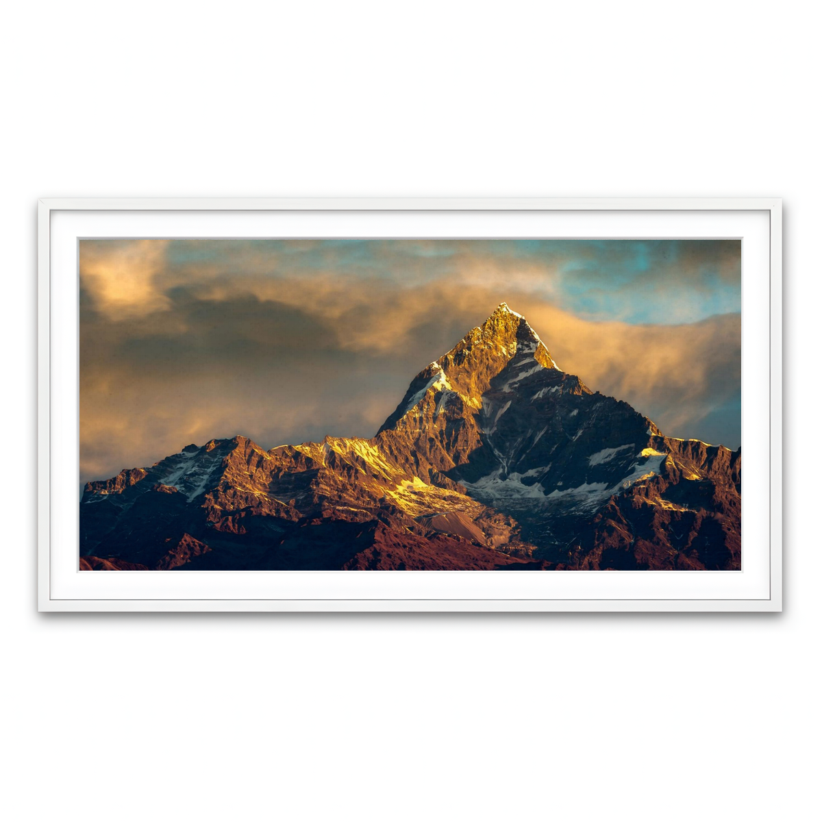 Framed Print 2x1 White