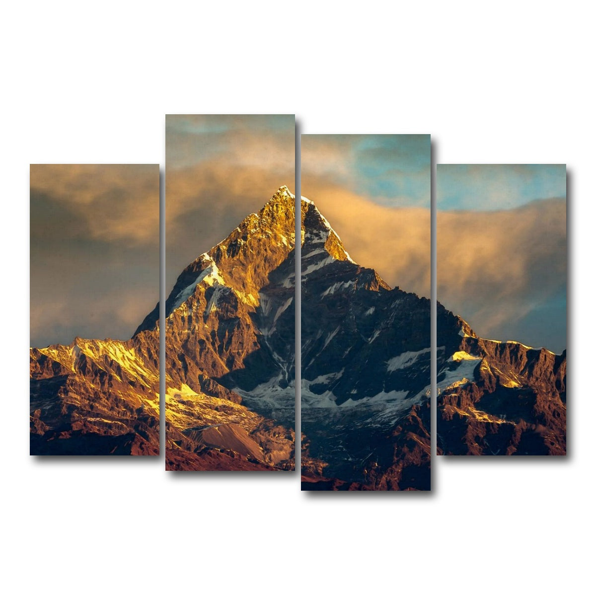 AUTO-MOCKUP WHITE | Mt Machhapuchhre - Fishtail | 4 Piece | Gallery Wrap Canvas | group=4_normal