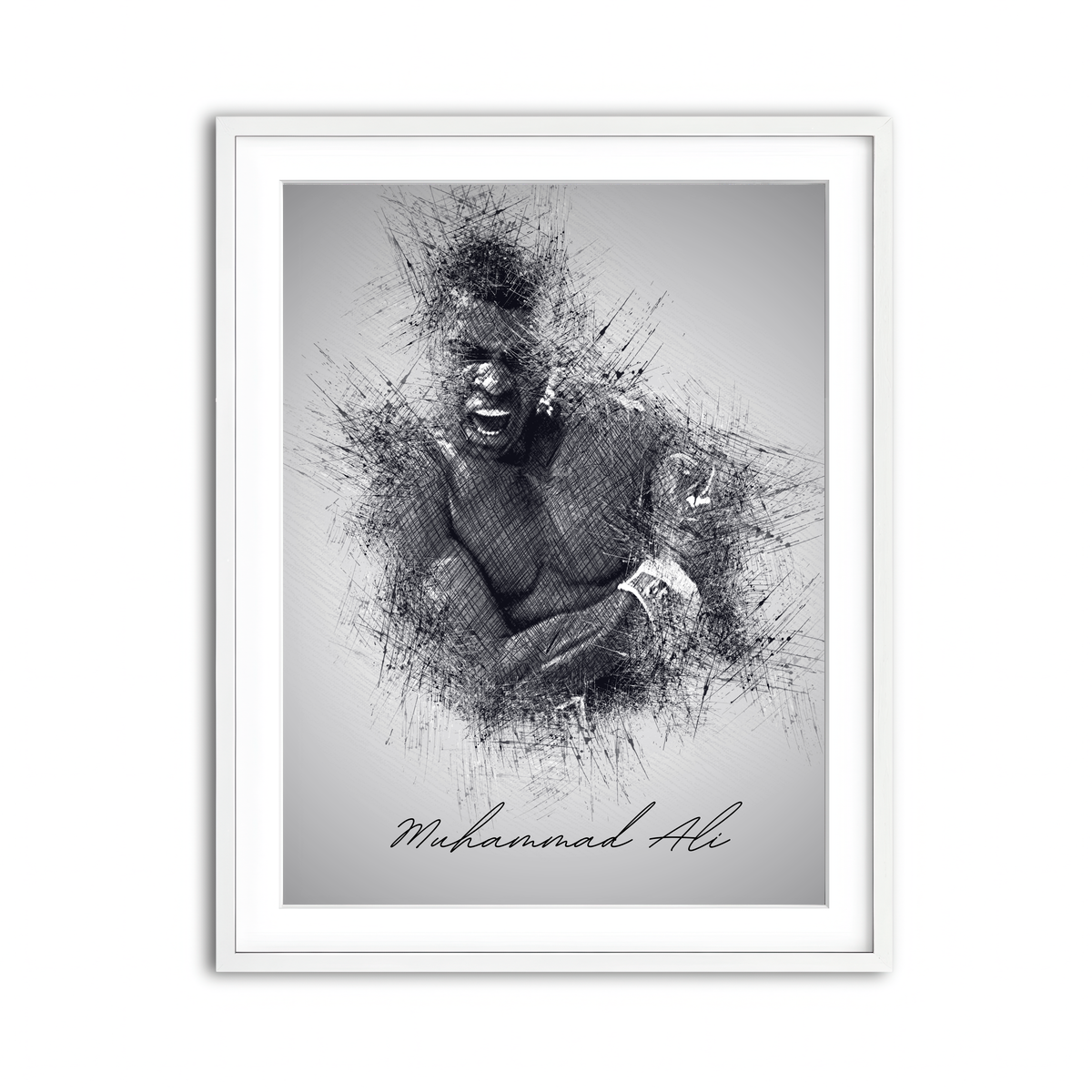 Framed Print 3x4 White