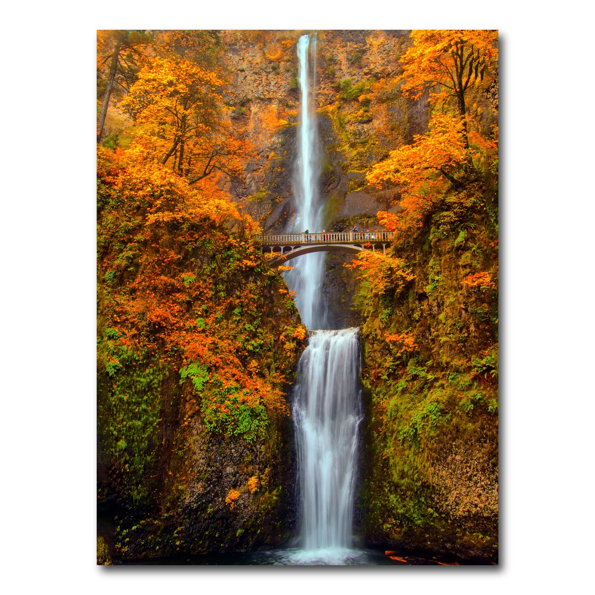 AUTO-MOCKUP WHITE | Multnomah Falls - Autumn | 1 Piece | Gallery Wrap Canvas | group=3x4