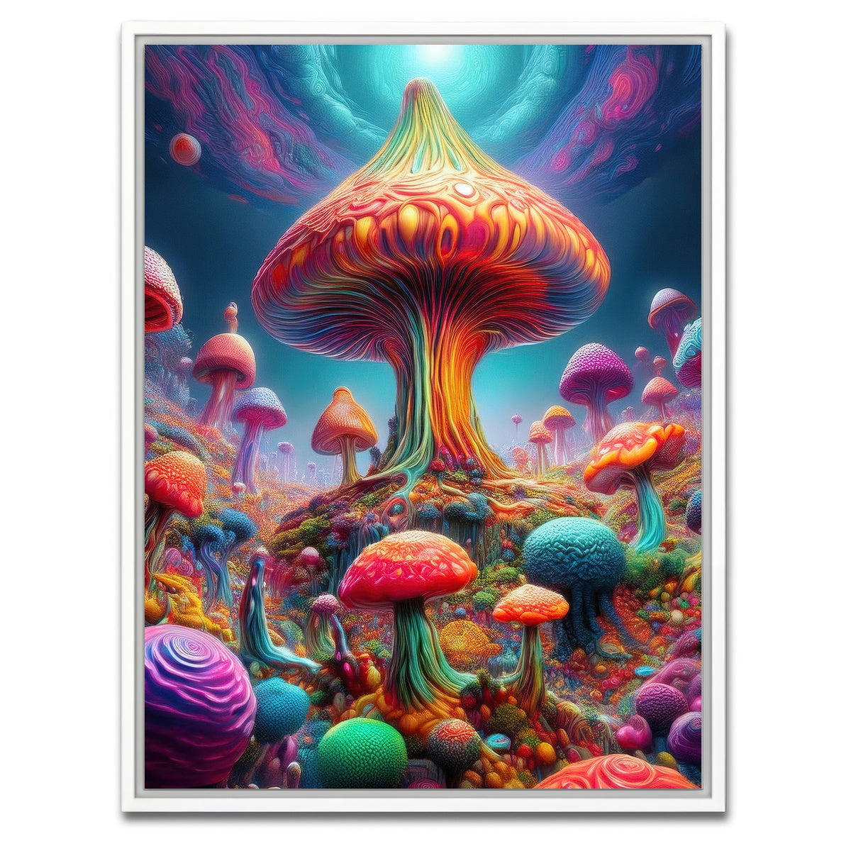 AUTO-MOCKUP WHITE | Mushroom Colors | 1 Piece | White Framed Canvas | group=3x4