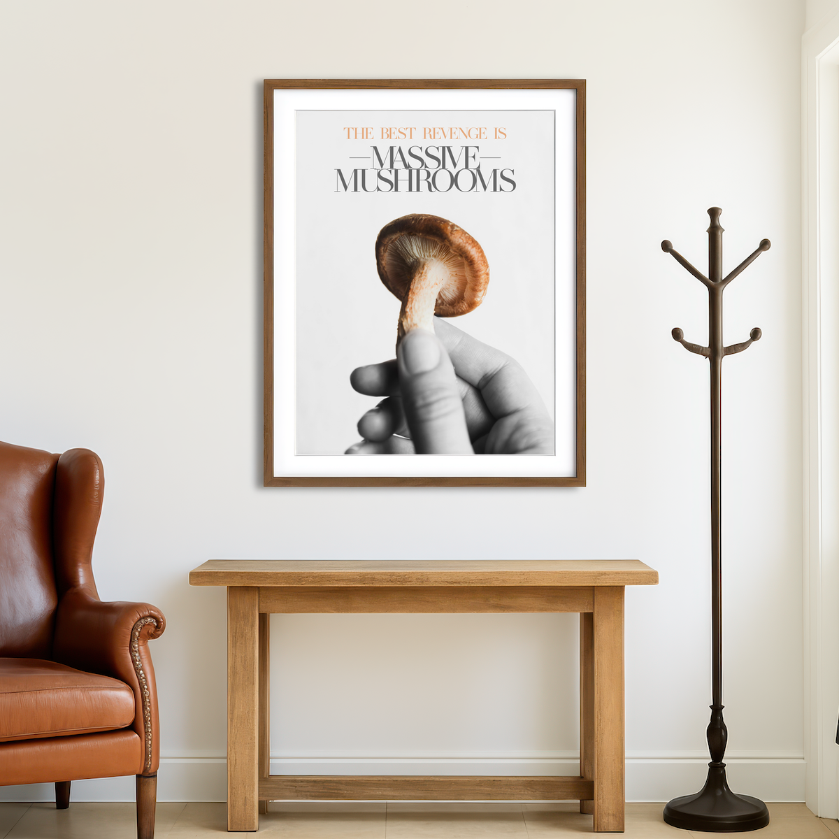 AUTO-MOCKUP ROOM | Mushroom Art Wall Art